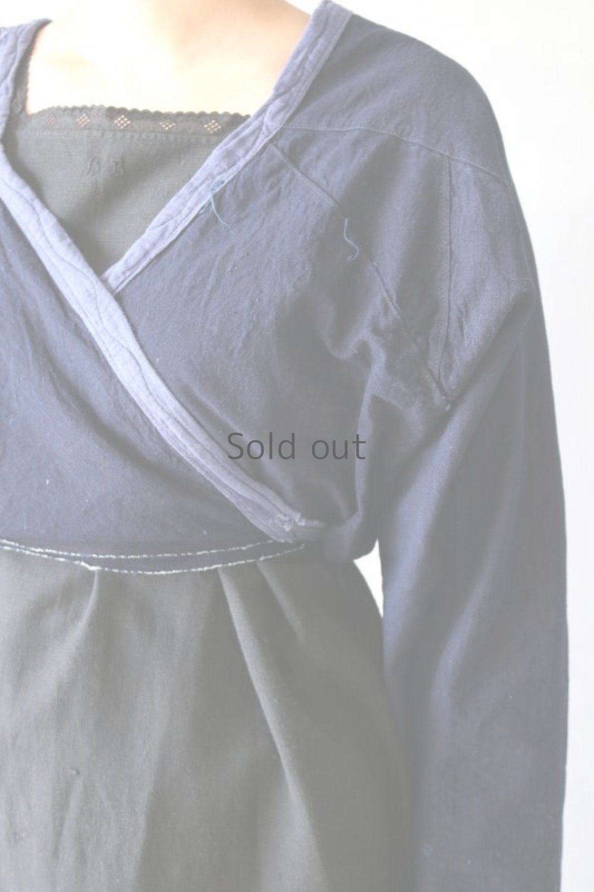 画像3: 【ササキチホ】古布　巻上衣　濃紺 (3)