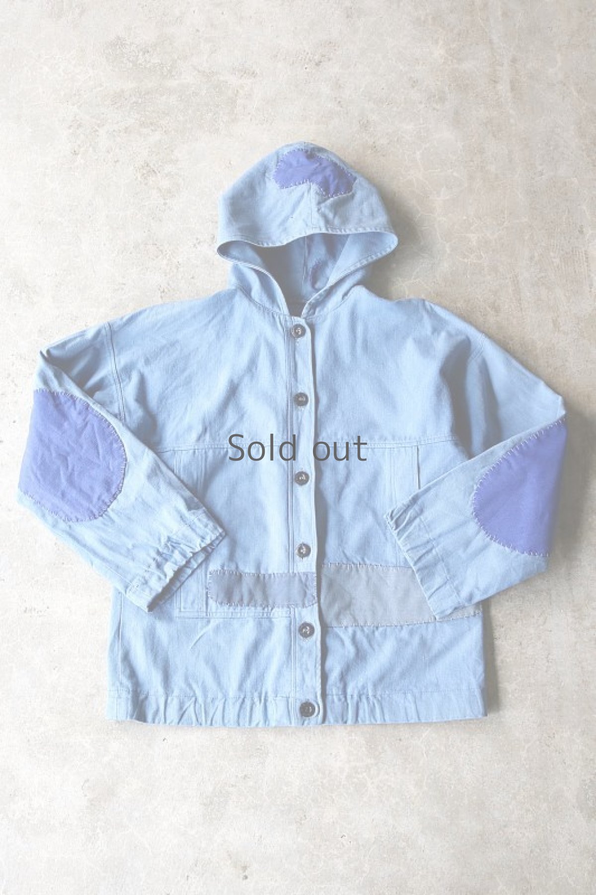 画像8: 【MITSUGU SASAKI】ビンテージリメイク　パッチワーク　フードジャケット（女性用） (8)