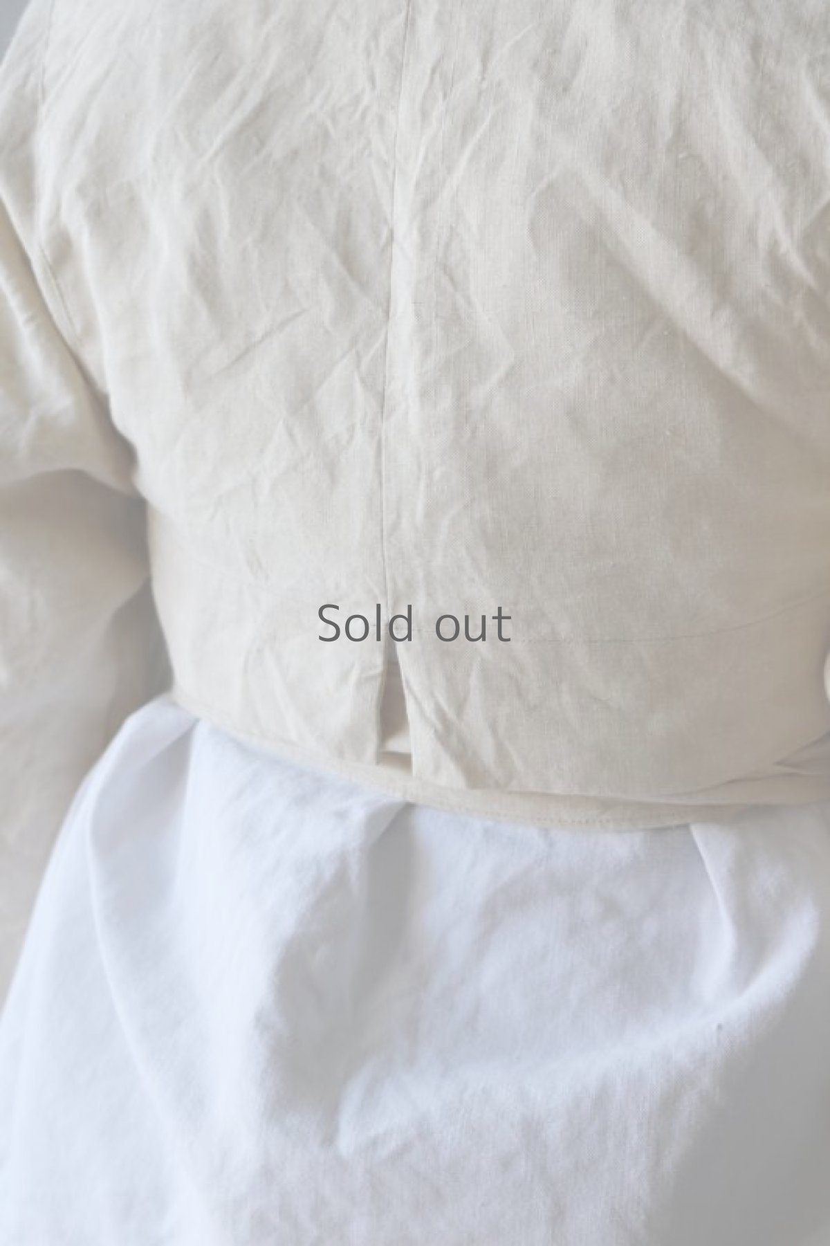 画像6: 【ササキチホ】アンティークリネン 短上衣（生成り） (6)