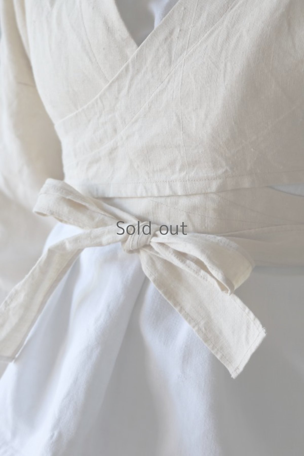 画像3: 【ササキチホ】アンティークリネン 短上衣（生成り） (3)