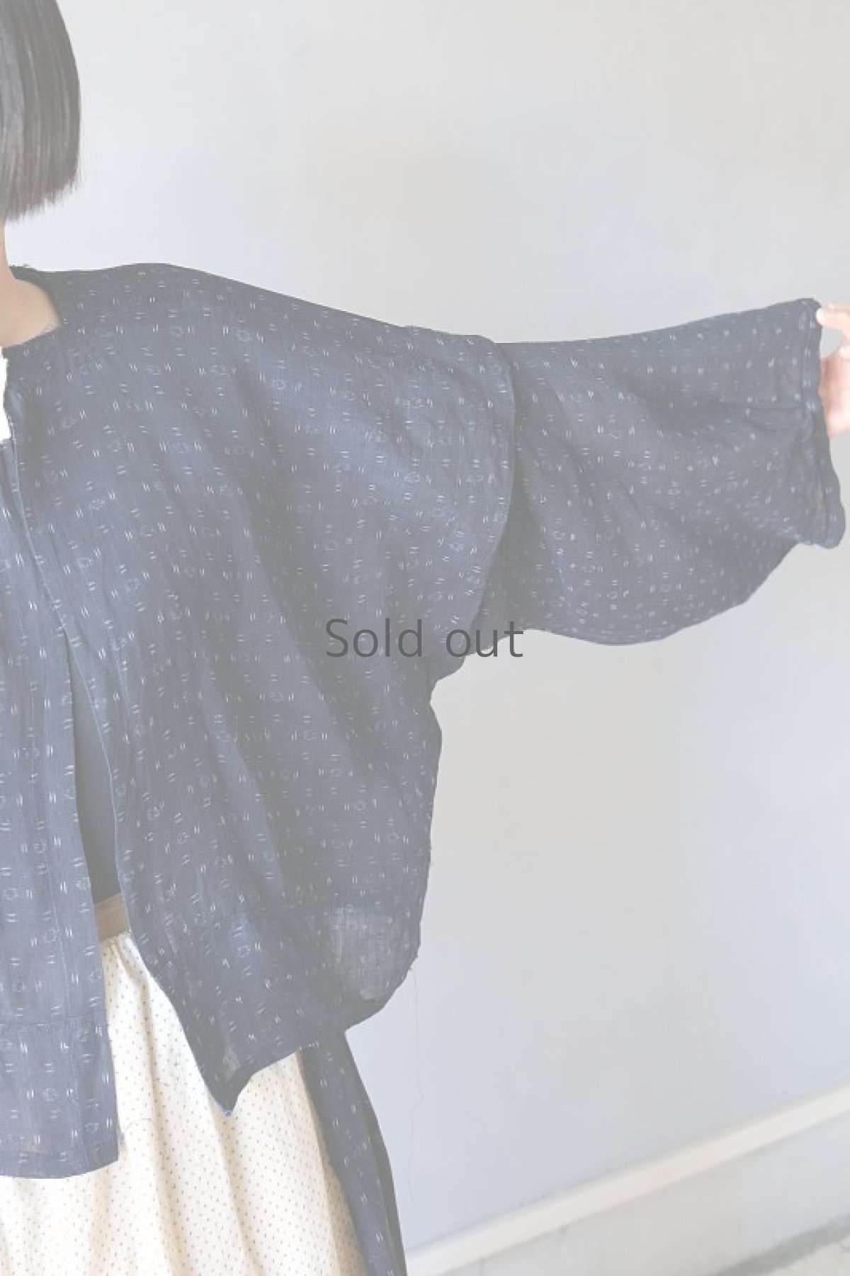 画像15: 【ササキチホ】キモノリメイク　ブラウス（藍の麻） (15)