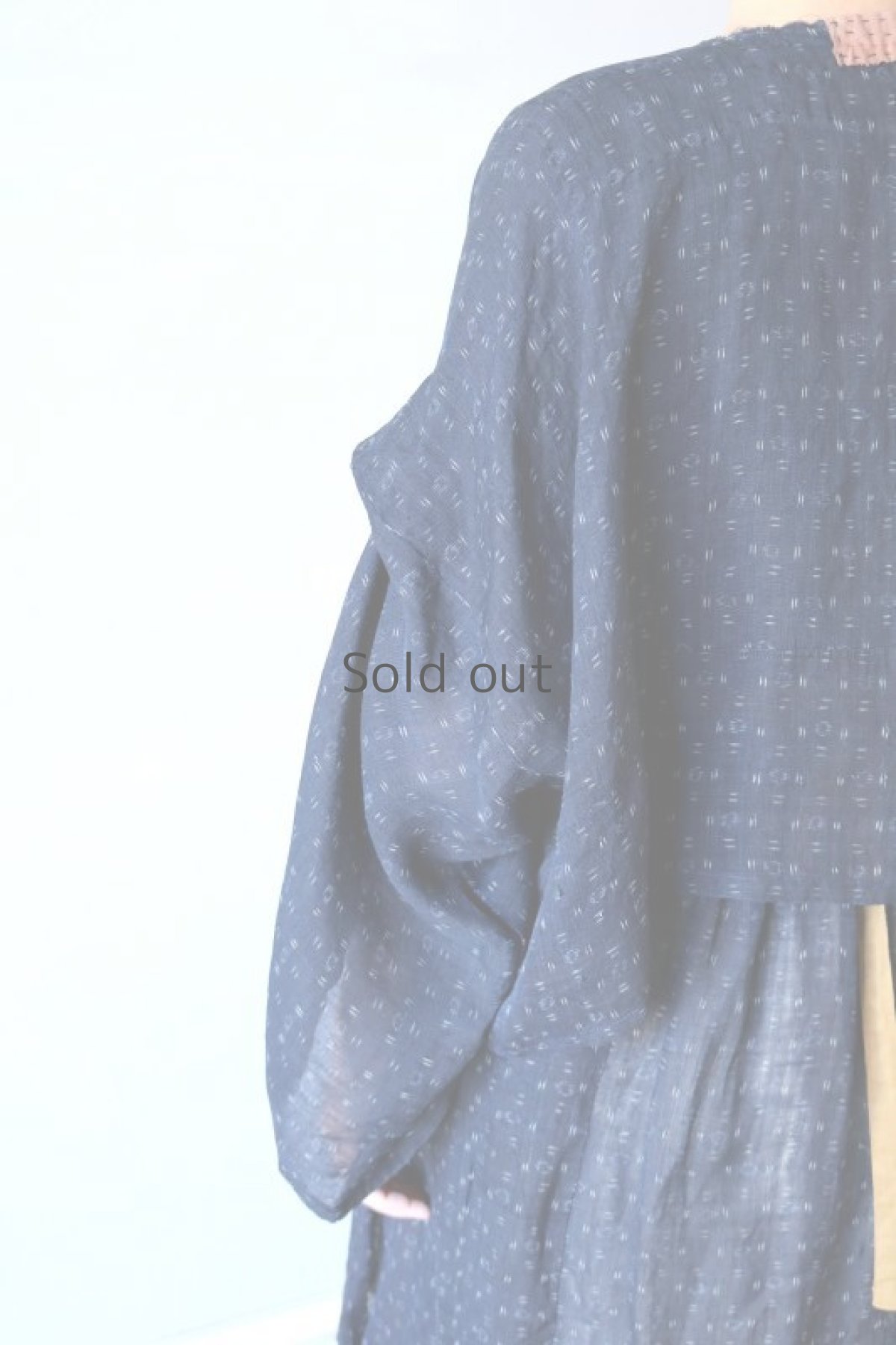 画像9: 【ササキチホ】キモノリメイク　ブラウス（藍の麻） (9)