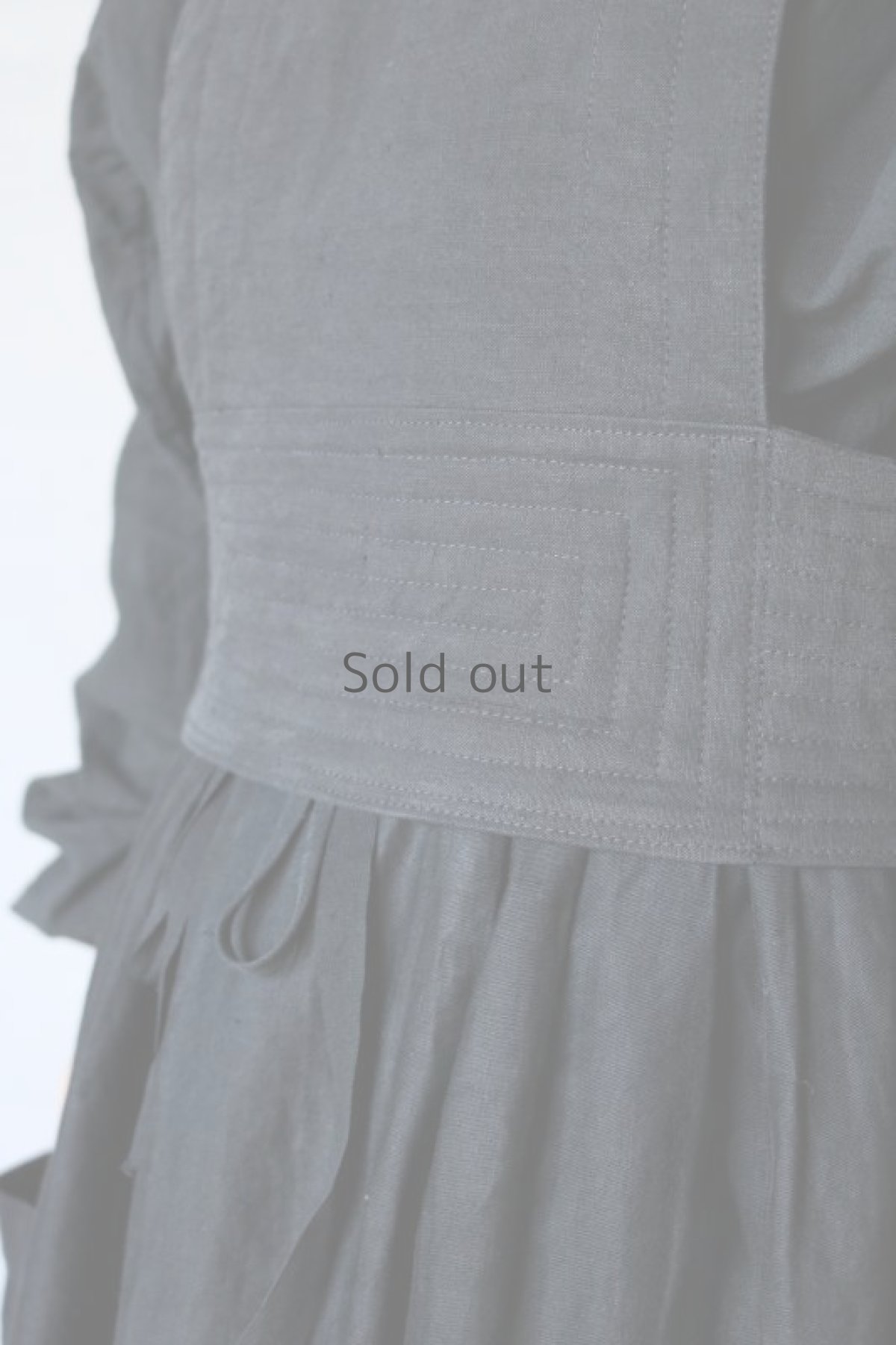 画像6: 【ササキチホ】アンティークリネン×染め 胴衣（黒） (6)