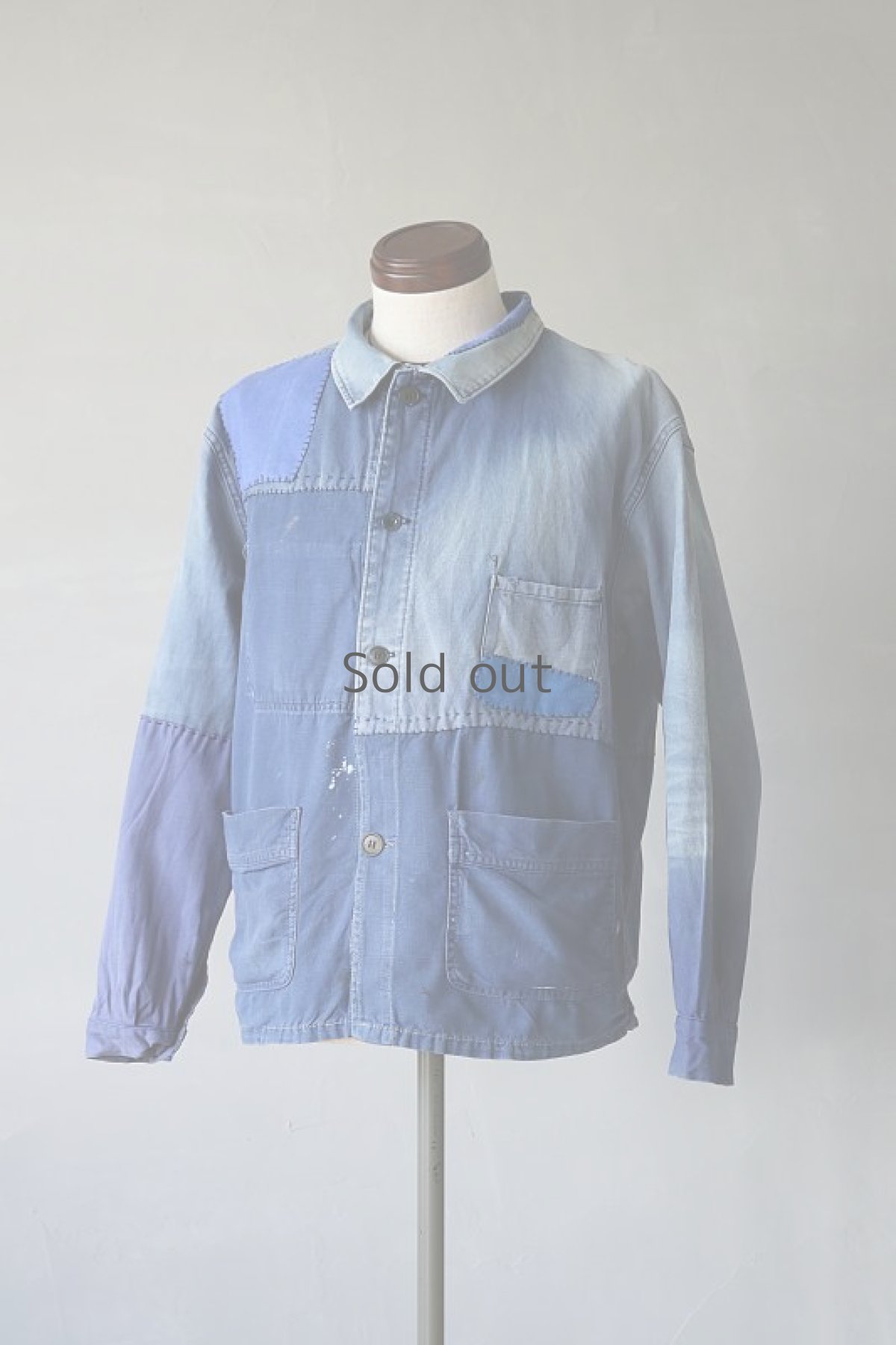 画像2: 【MITSUGU SASAKI】ビンテージリメイク　パッチワーク　ワークジャケット (2)