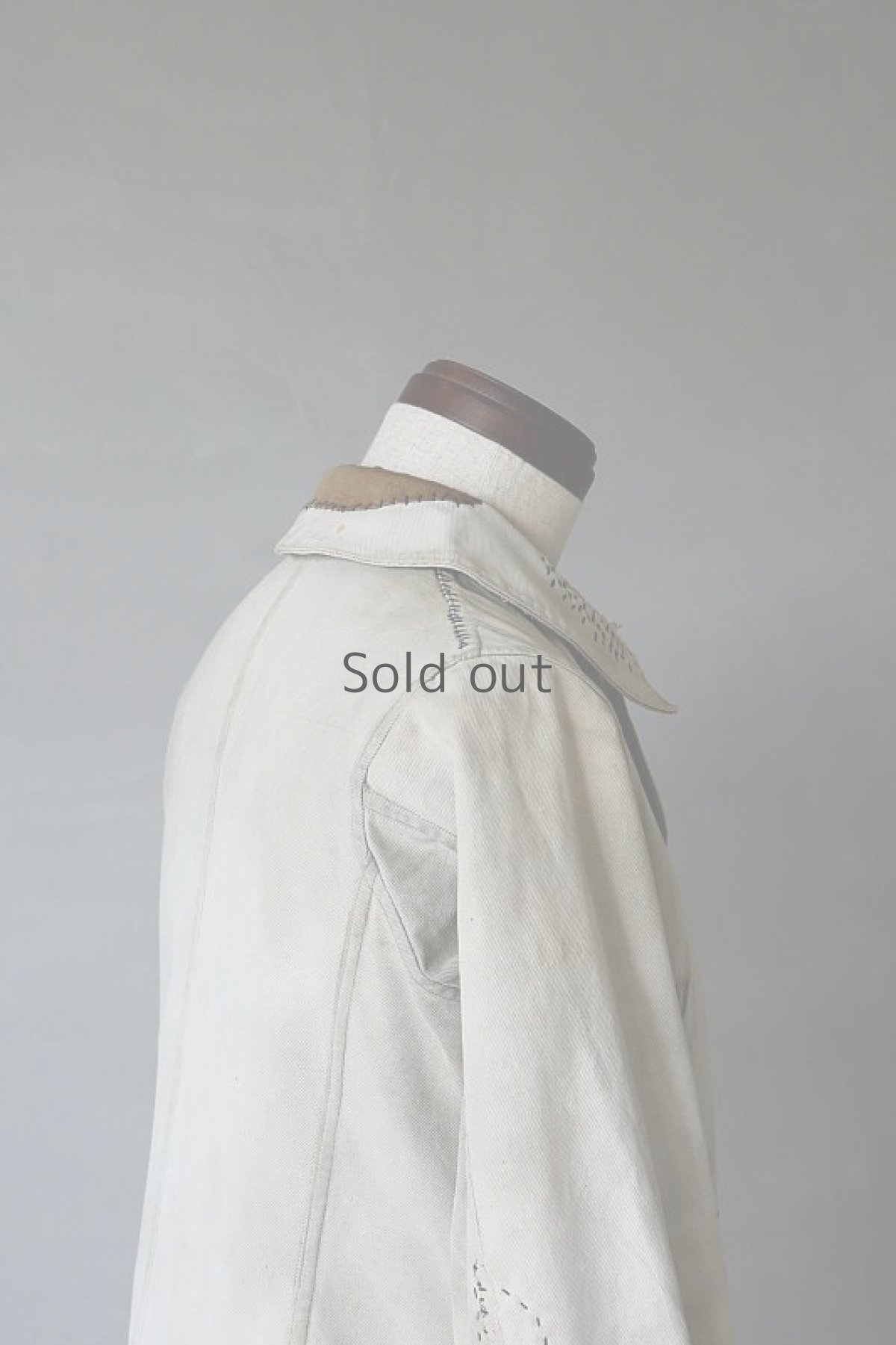 画像13: 【MITSUGU SASAKI】ビンテージリメイク　パッチワーク　ワークジャケット(1930年代　グレー) (13)