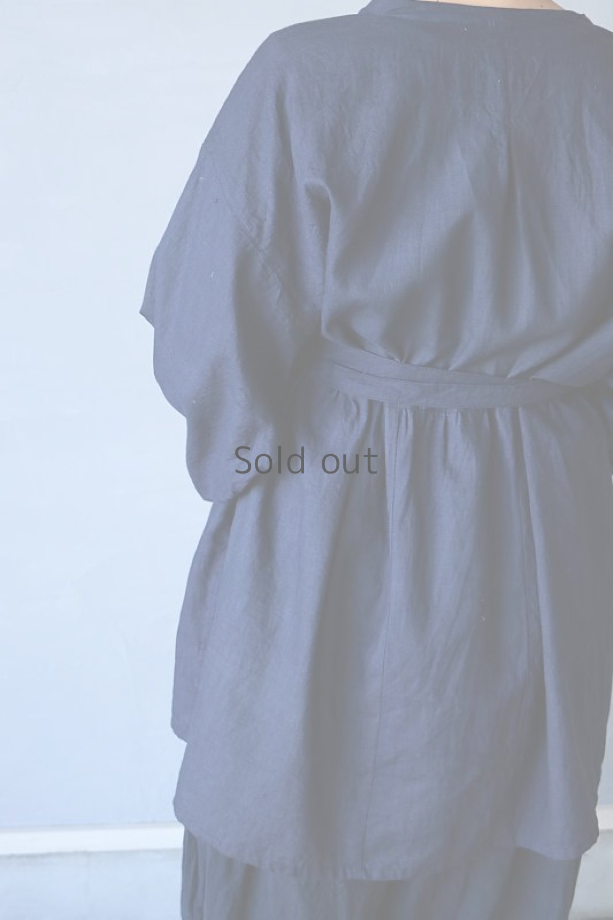 画像7: 【ササキチホ】キモノリメイク　チュニックブラウス（茄子紺木綿） (7)