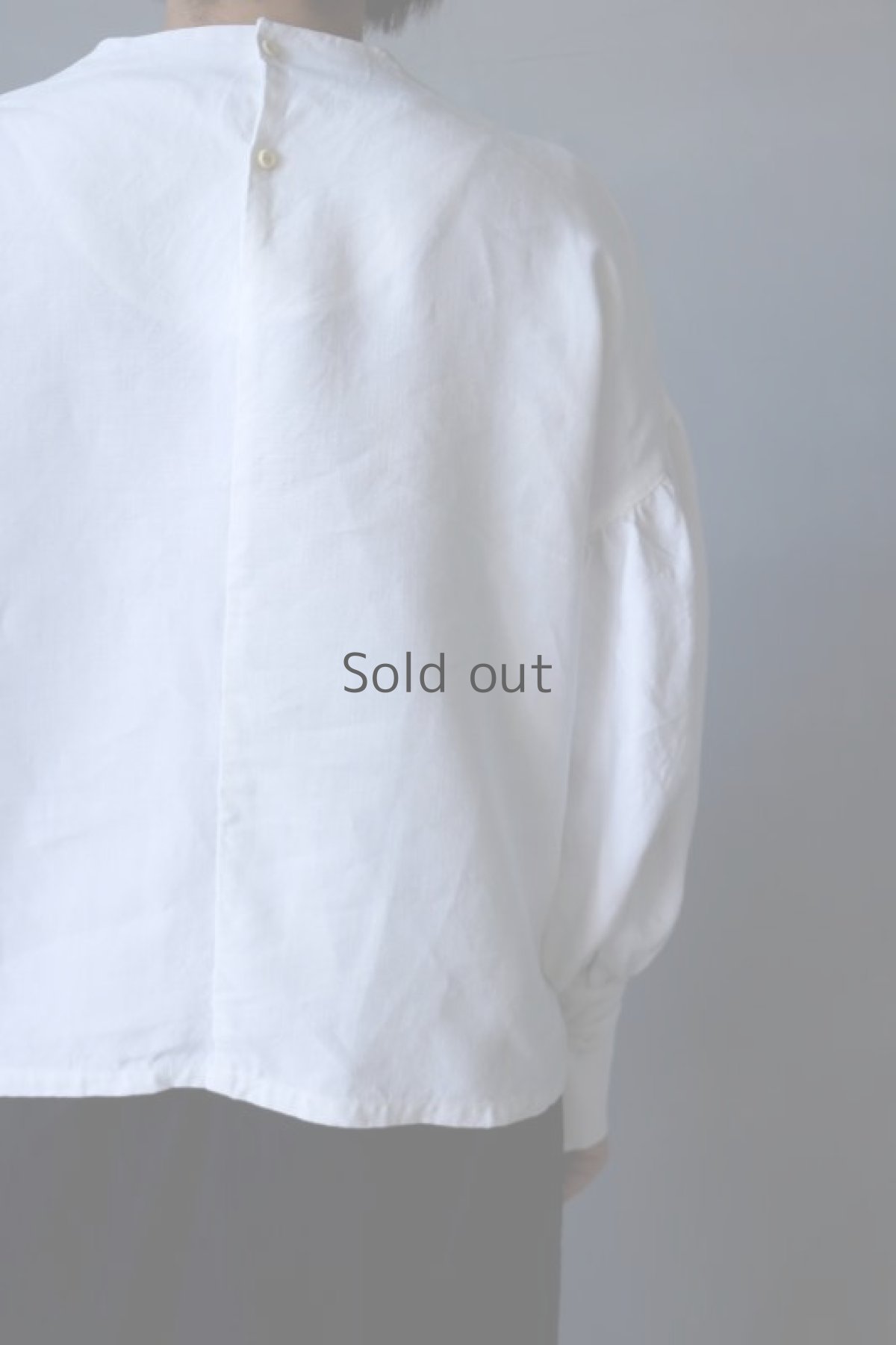 画像7: 【ササキチホ】アンティークリネン　ロングカフスブラウス（白色） (7)