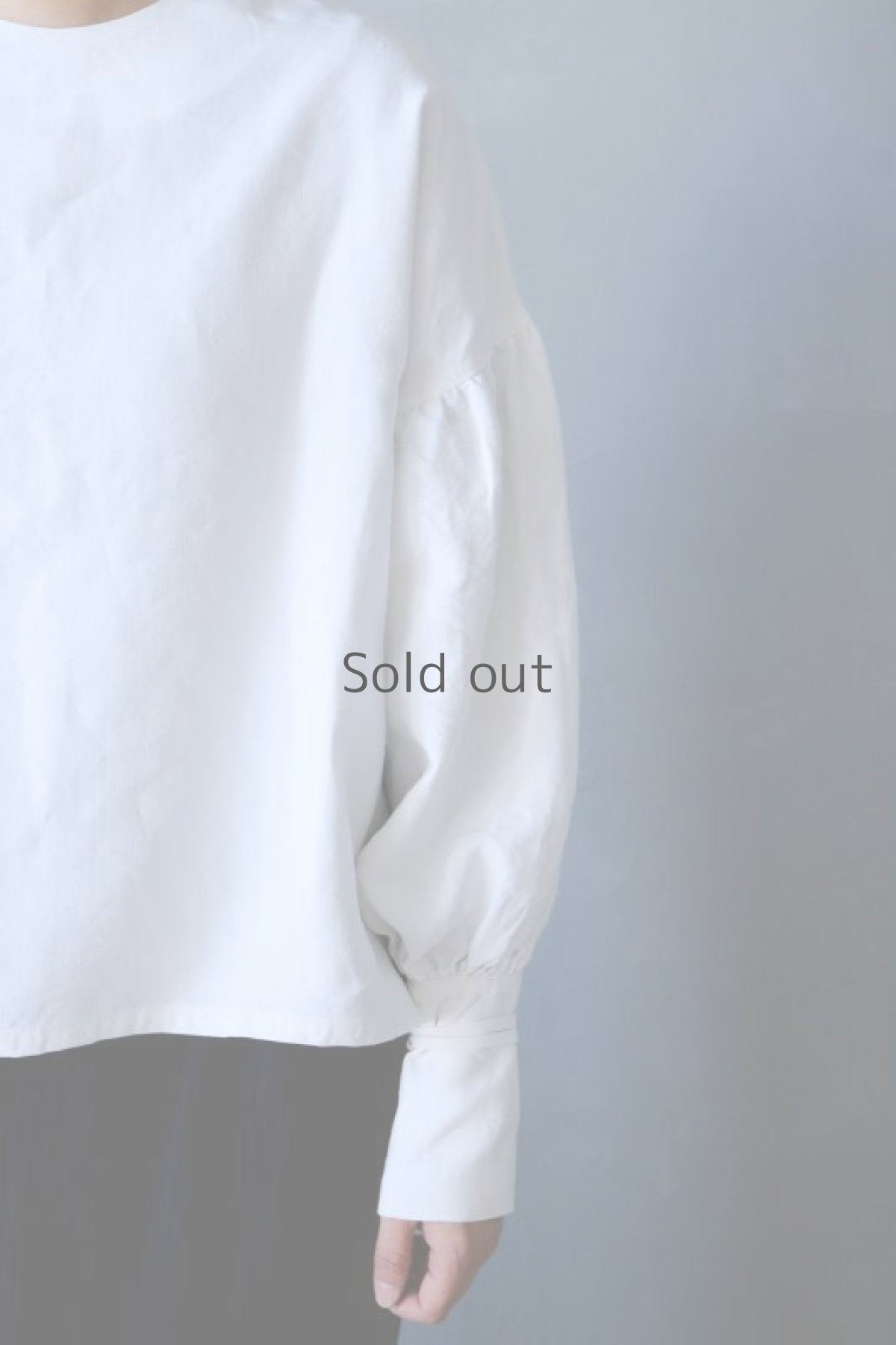 画像3: 【ササキチホ】アンティークリネン　ロングカフスブラウス（白色） (3)