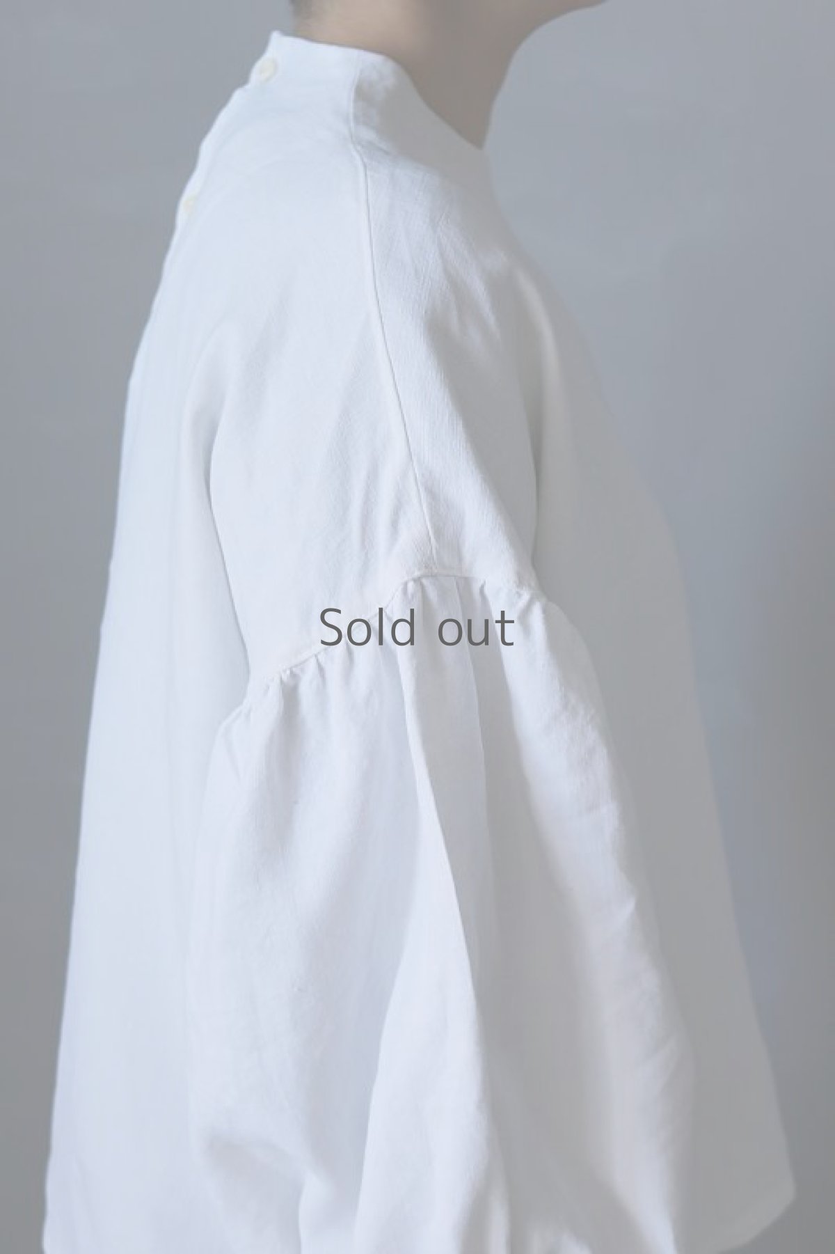 画像9: 【ササキチホ】アンティークリネン　ロングカフスブラウス（白色） (9)