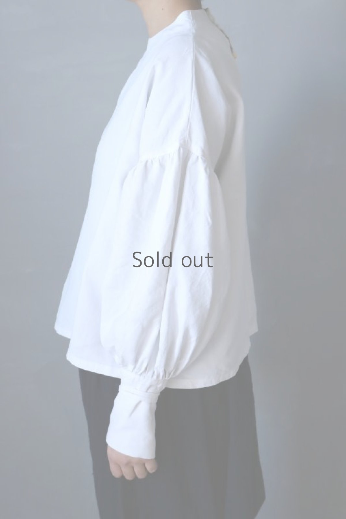 画像4: 【ササキチホ】アンティークリネン　ロングカフスブラウス（白色） (4)
