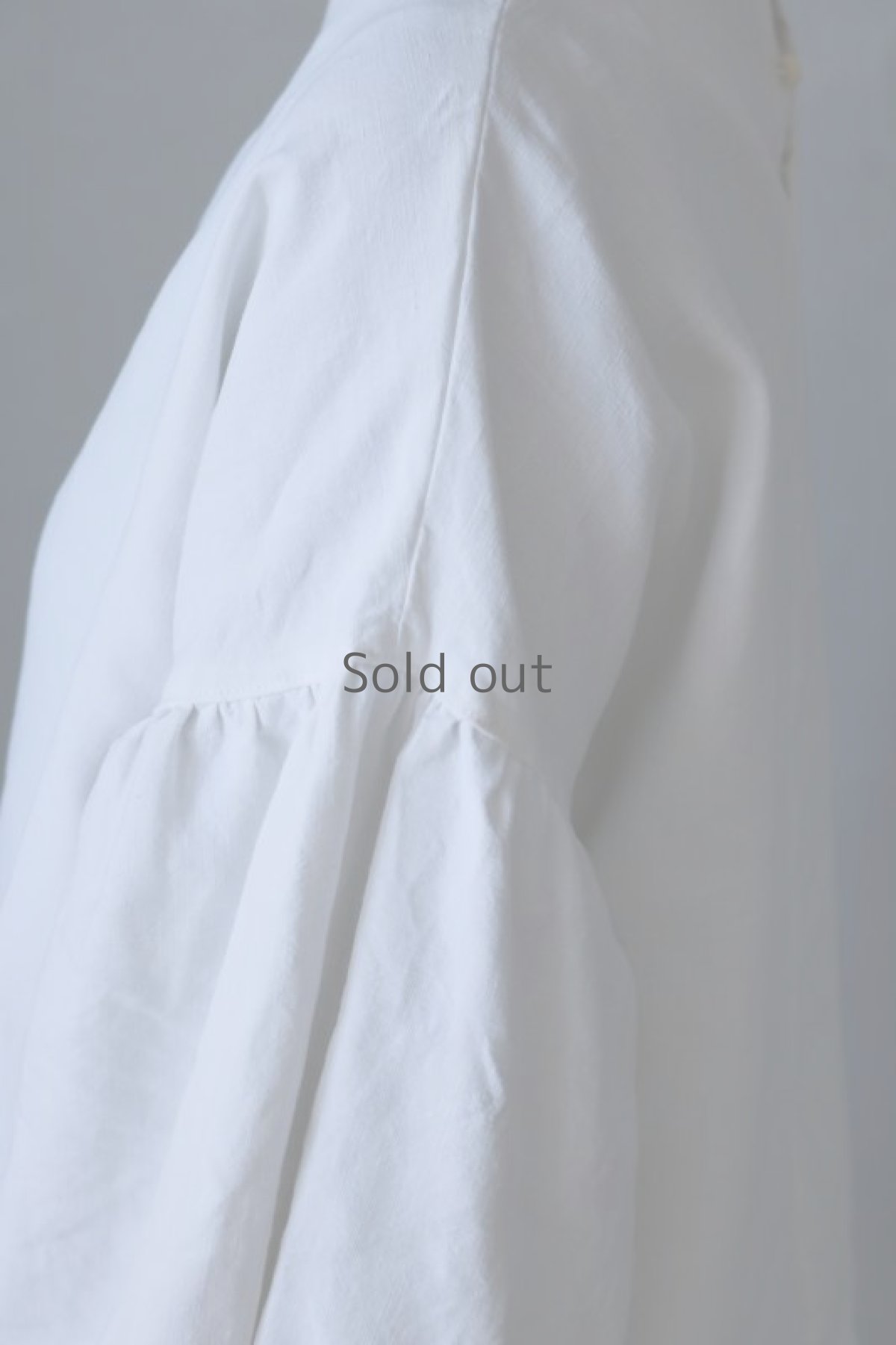 画像5: 【ササキチホ】アンティークリネン　ロングカフスブラウス（白色） (5)