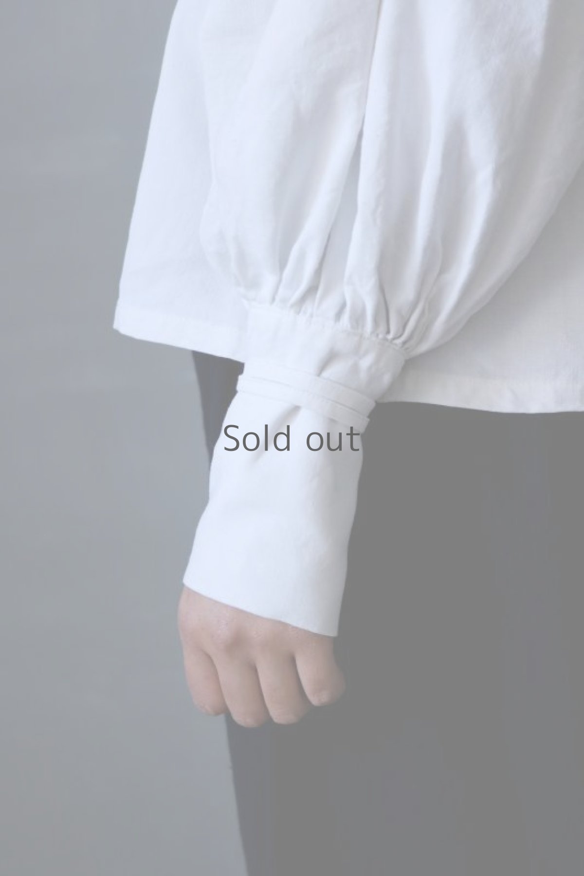 画像6: 【ササキチホ】アンティークリネン　ロングカフスブラウス（白色） (6)