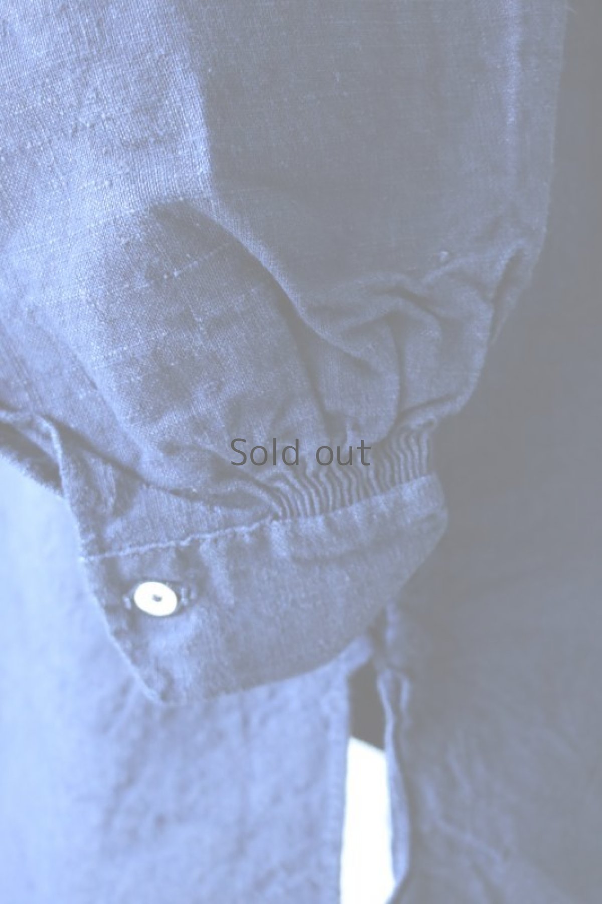 画像13: 【フランス】２０世紀初頭のアンティークリネン×染め　スモックロングシャツ（紺色） (13)