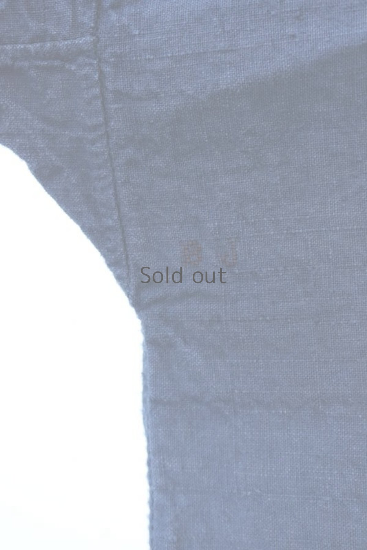 画像6: 【フランス】２０世紀初頭のアンティークリネン×染め　スモックロングシャツ（紺色） (6)