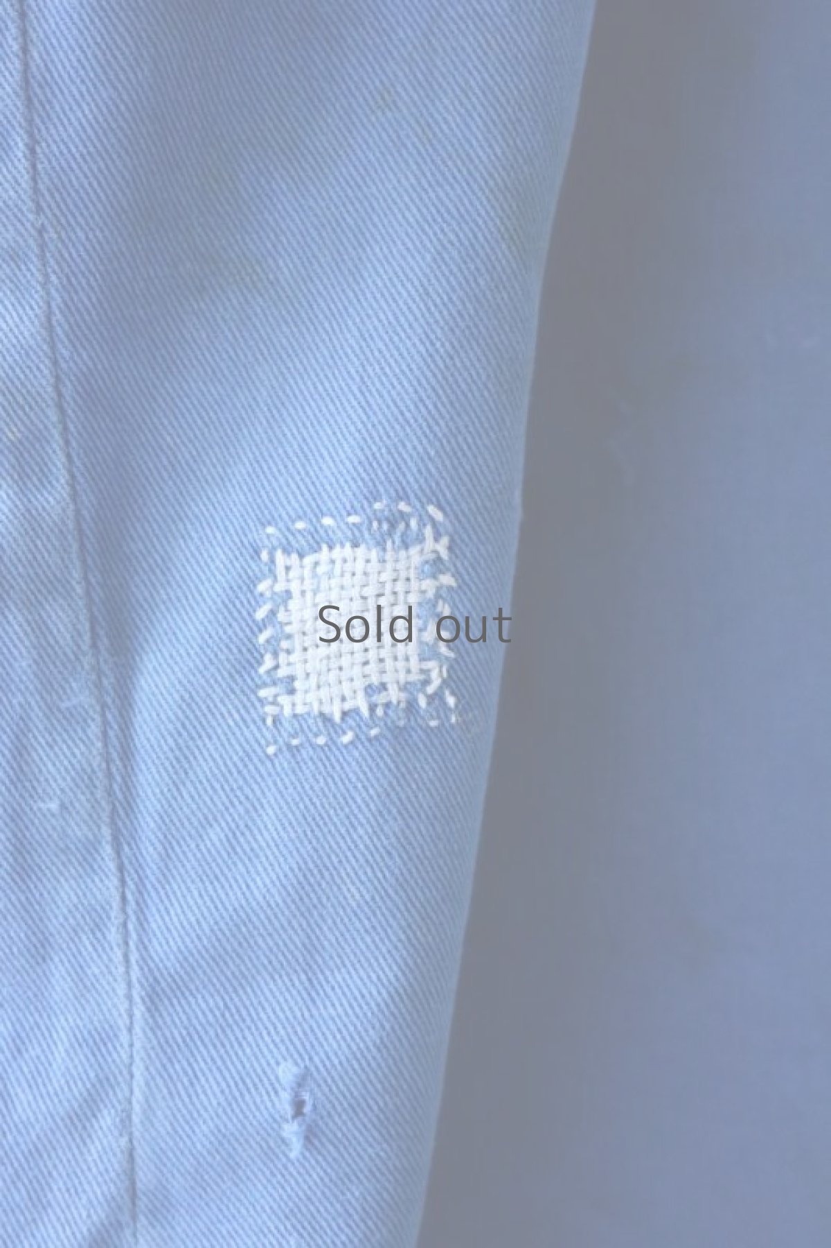 画像7: 【MITSUGU SASAKI】ビンテージリメイク　パッチワーク　ブルーワークコート（明るめの青） (7)