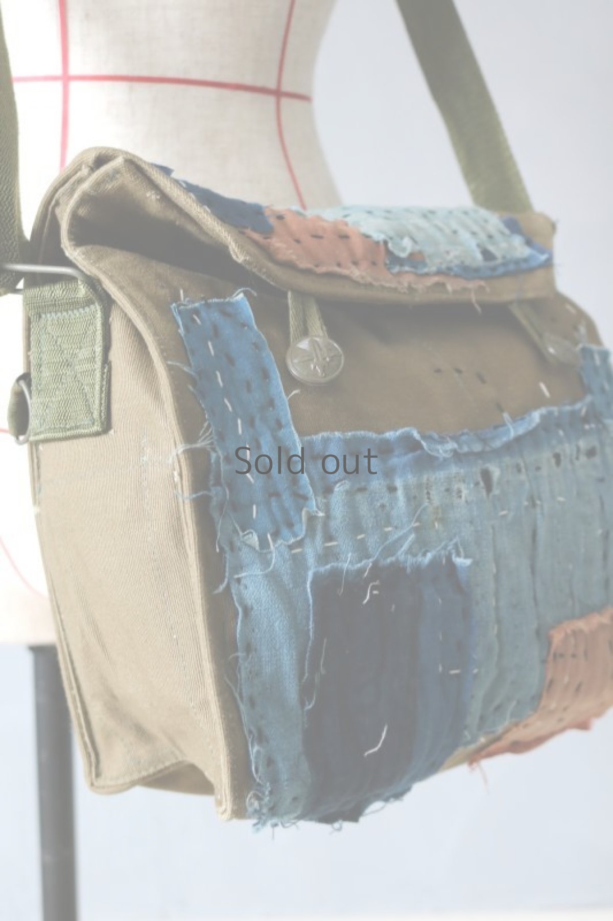 画像3: 【MITSUGU SASAKI】ビンテージリメイク×古布　チェコ軍のショルダーバッグ (3)