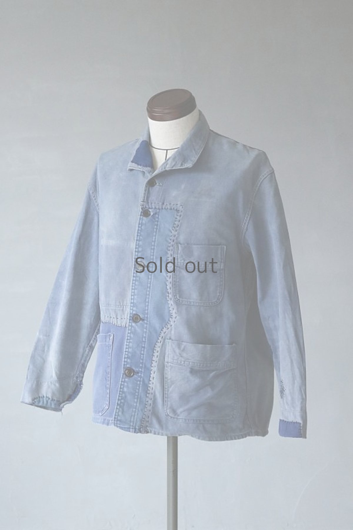 画像2: 【MITSUGU SASAKI】ビンテージリメイク　パッチワーク　ワークジャケット (2)