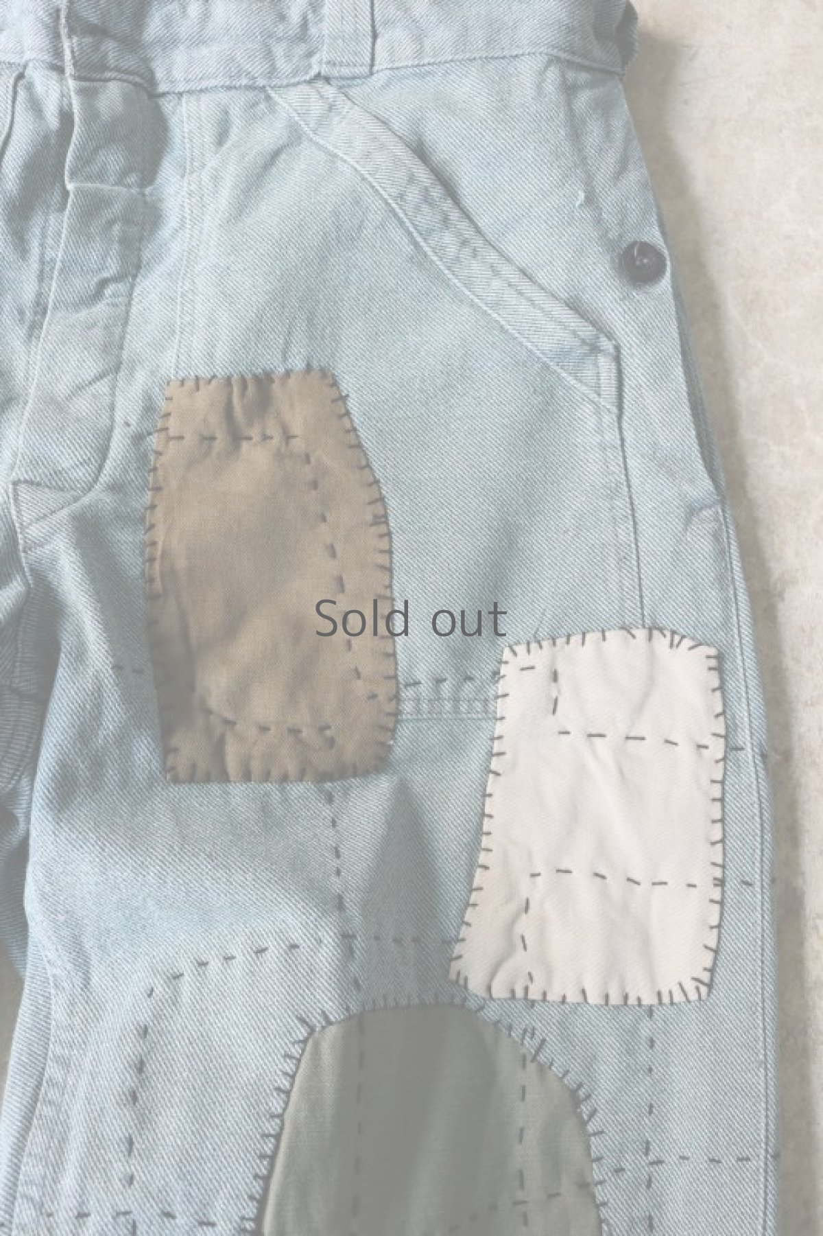 画像4: 【MITSUGU SASAKI】ビンテージ×リメイク　スイス軍のパッチワーク　ミリタリーパンツ（グレーグリーン） (4)