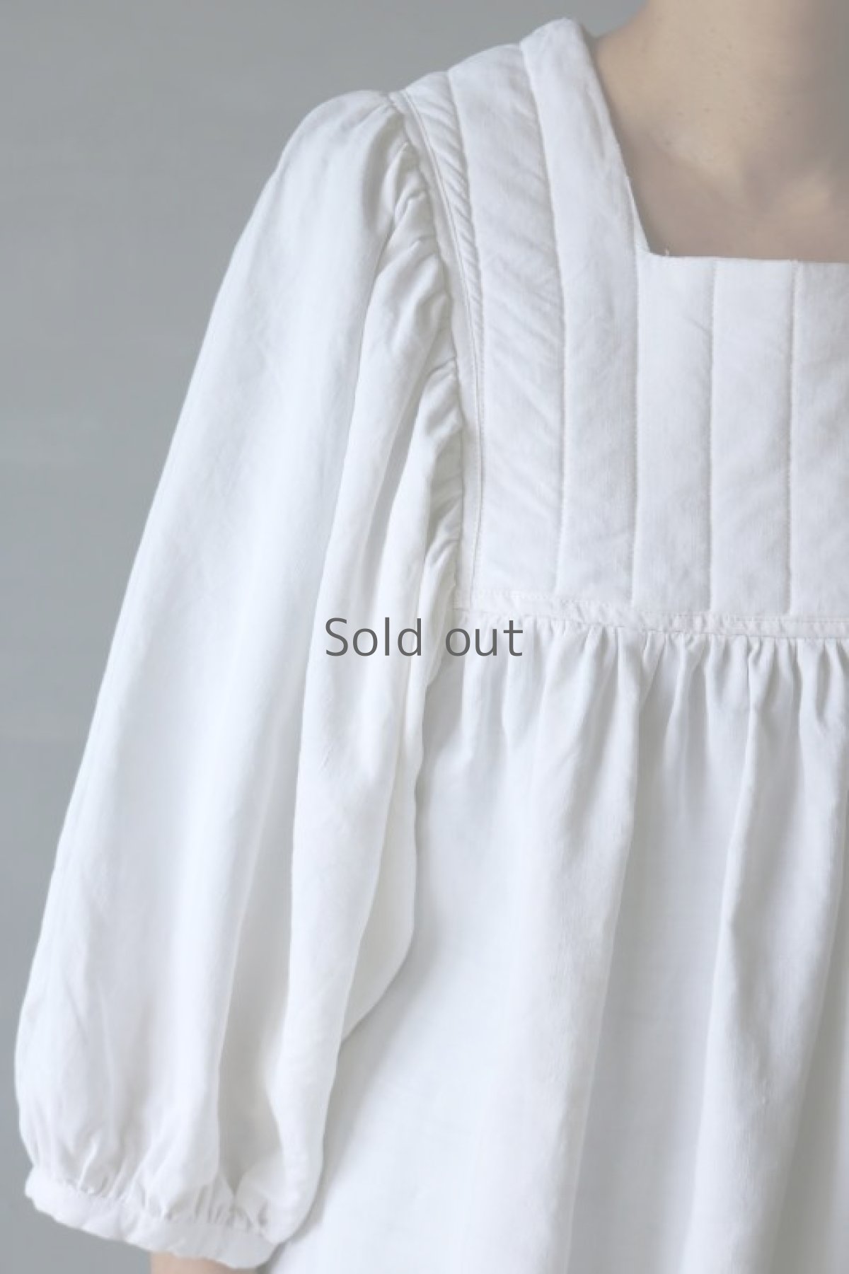画像3: 【ササキチホ】アンティークリネン　フォークロアボリュームブラウス（白色） (3)