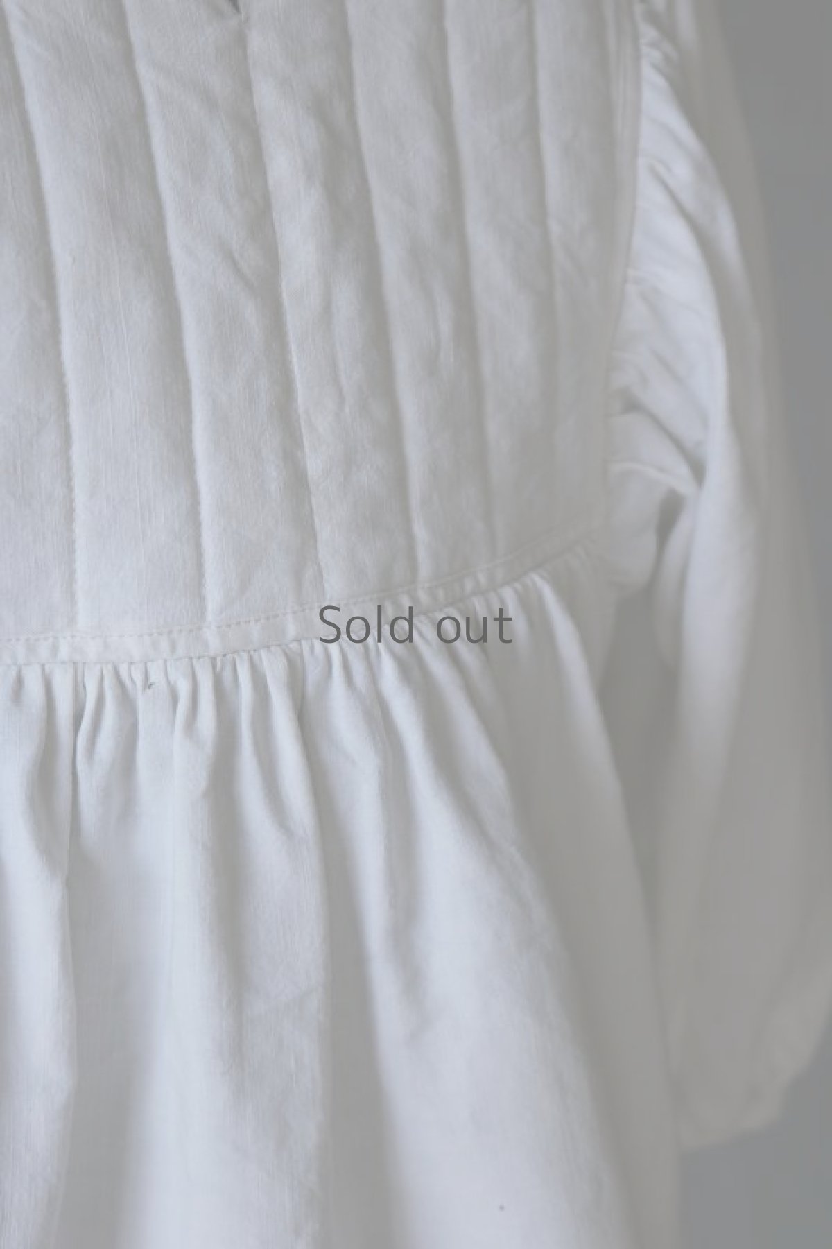 画像10: 【ササキチホ】アンティークリネン　フォークロアボリュームブラウス（白色） (10)