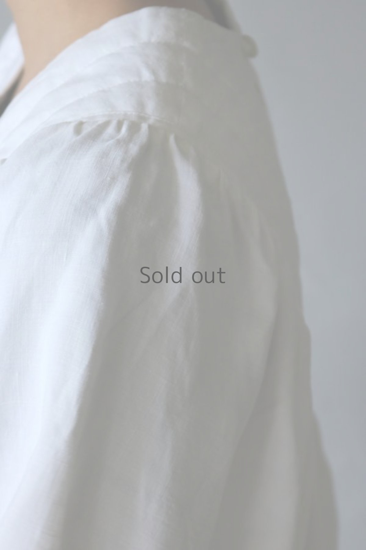 画像7: 【ササキチホ】アンティークリネン　フォークロアボリュームブラウス（白色） (7)