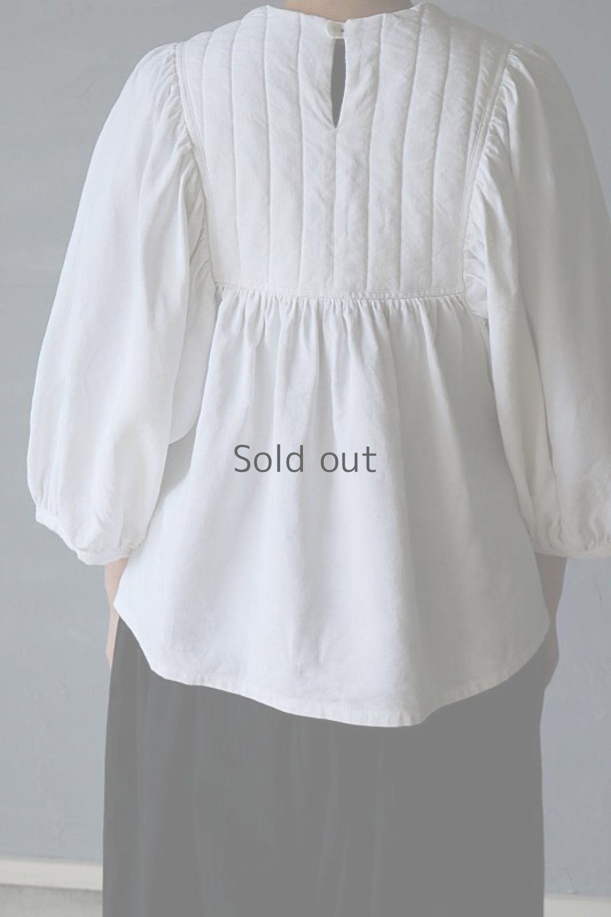 画像8: 【ササキチホ】アンティークリネン　フォークロアボリュームブラウス（白色） (8)