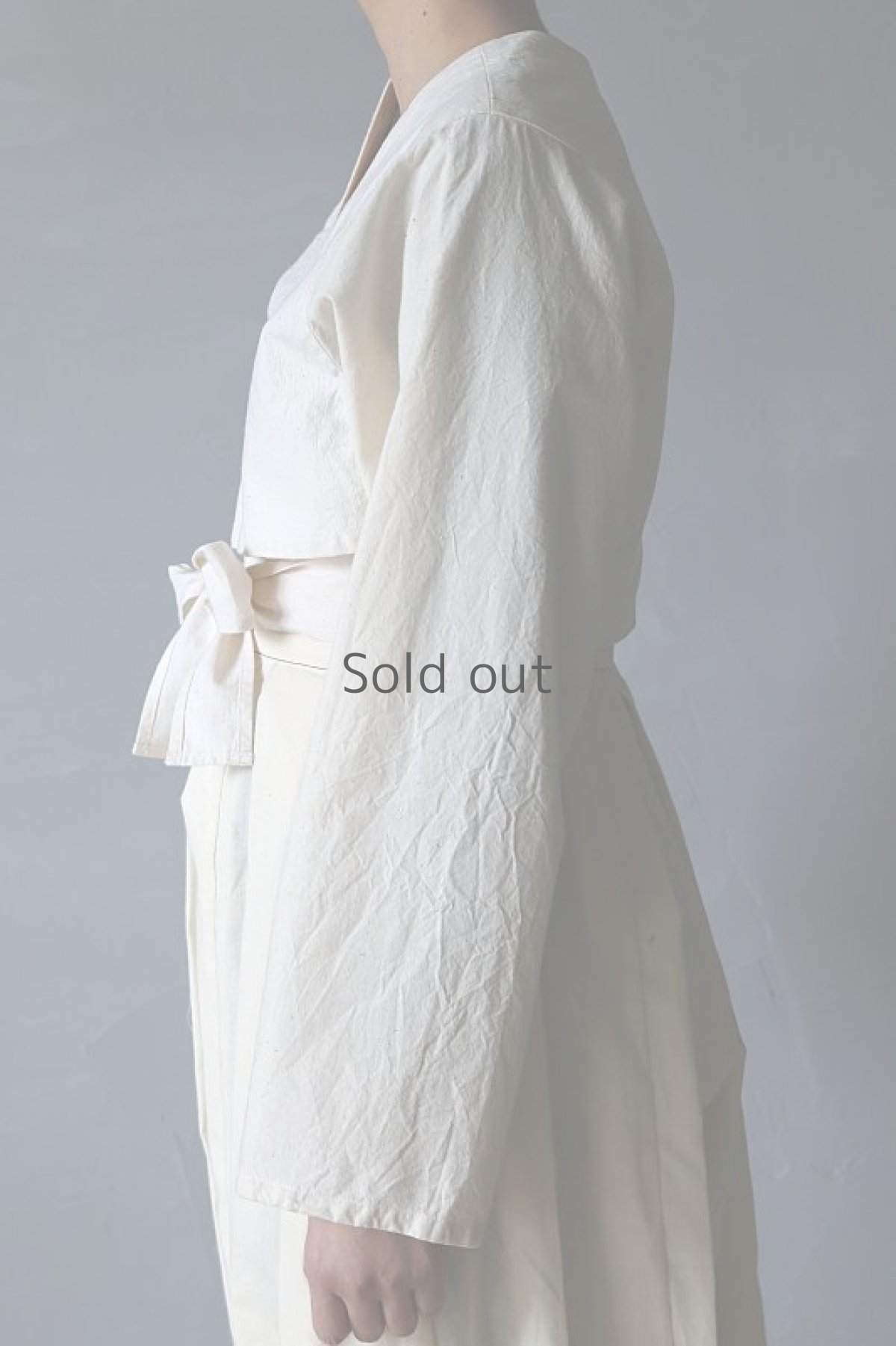 画像7: 【ササキチホ】アンティークリネン　 短上衣（白） (7)