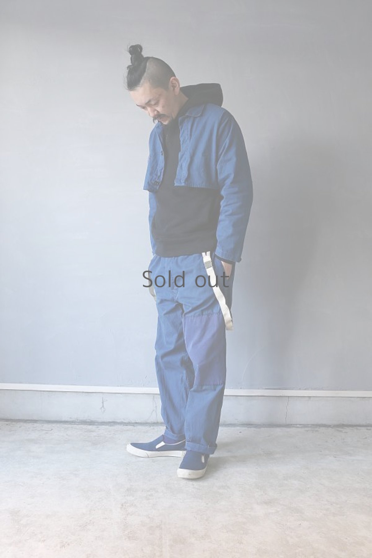 画像9: 【MITSUGU SASAKI】ビンテージリメイク　パッチワーク　セットアップ（ショート丈ジャケットとイージーワークパンツ） (9)