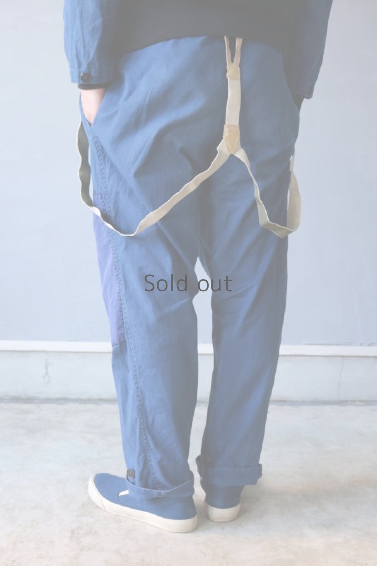 画像17: 【MITSUGU SASAKI】ビンテージリメイク　パッチワーク　セットアップ（ショート丈ジャケットとイージーワークパンツ） (17)