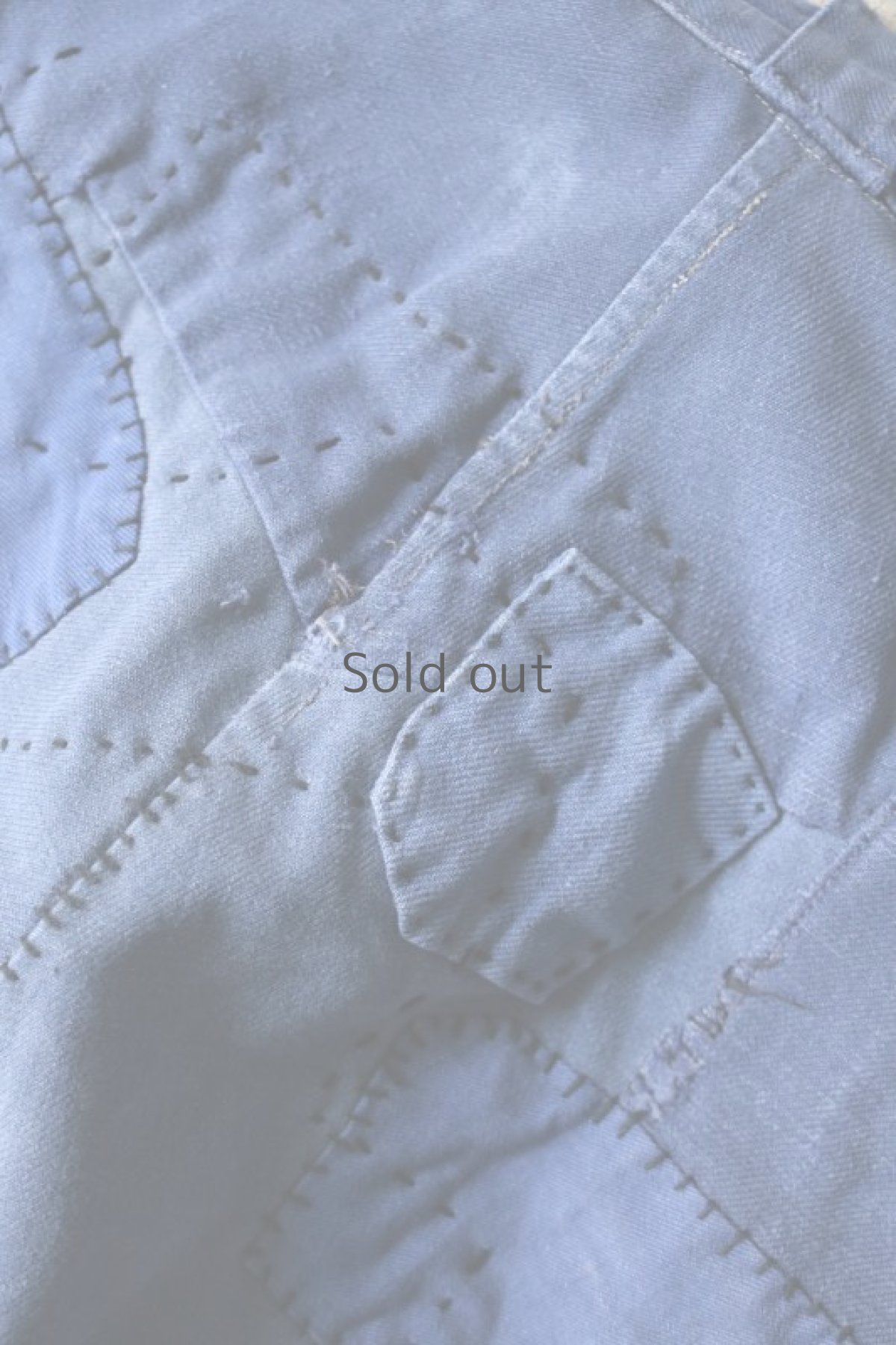 画像10: 【MITSUGU SASAKI】ビンテージ×リメイク　パッチワーク　ワークパンツ(お尻パッチワーク) (10)