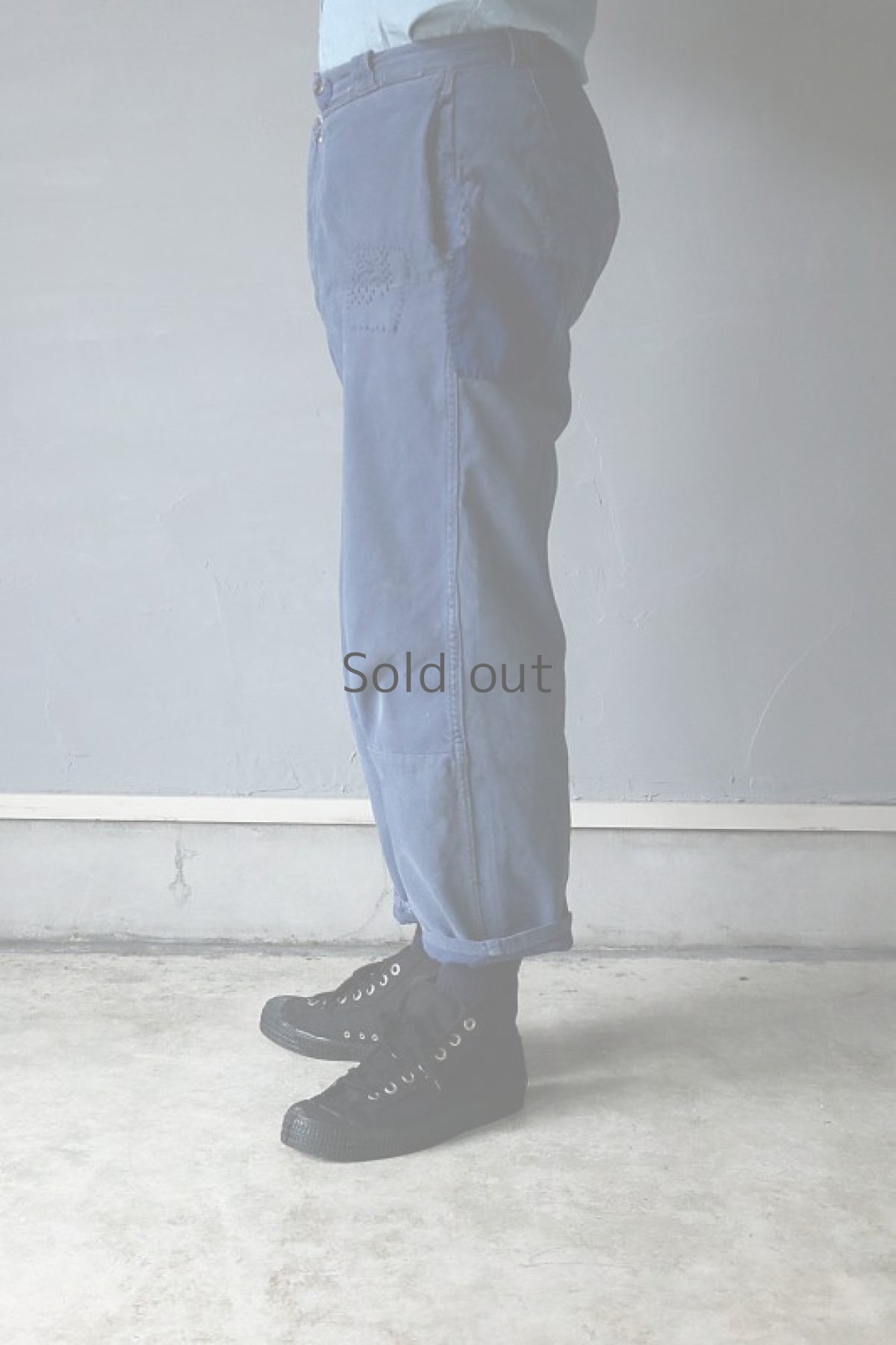 画像15: 【MITSUGU SASAKI】ビンテージ×リメイク　パッチワーク　ワークパンツ(お尻パッチワーク) (15)