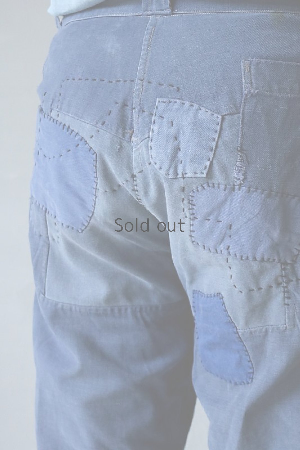 画像17: 【MITSUGU SASAKI】ビンテージ×リメイク　パッチワーク　ワークパンツ(お尻パッチワーク) (17)