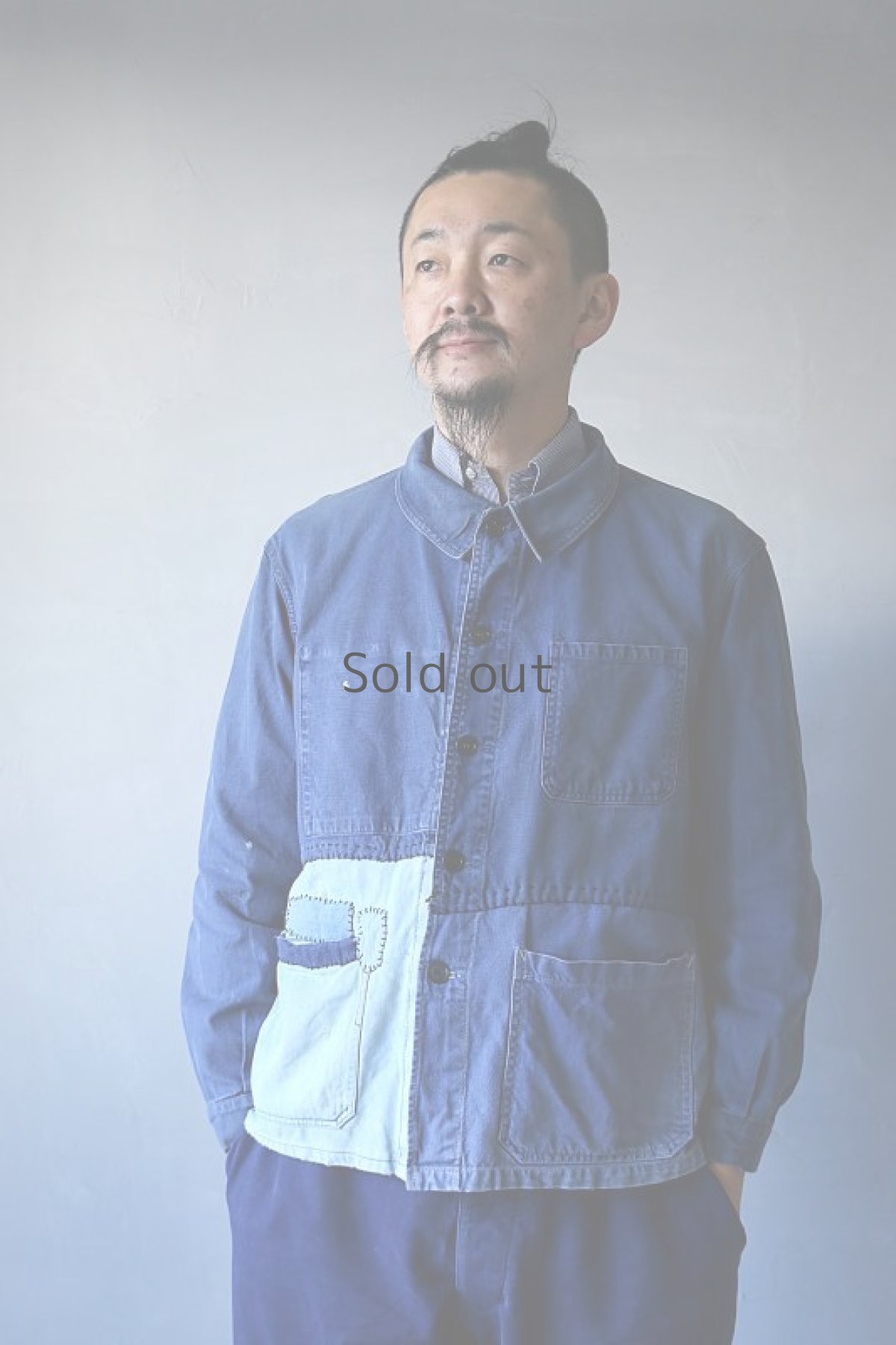 画像11: 【MITSUGU SASAKI】ビンテージリメイク　パッチワーク　ワークジャケット (11)