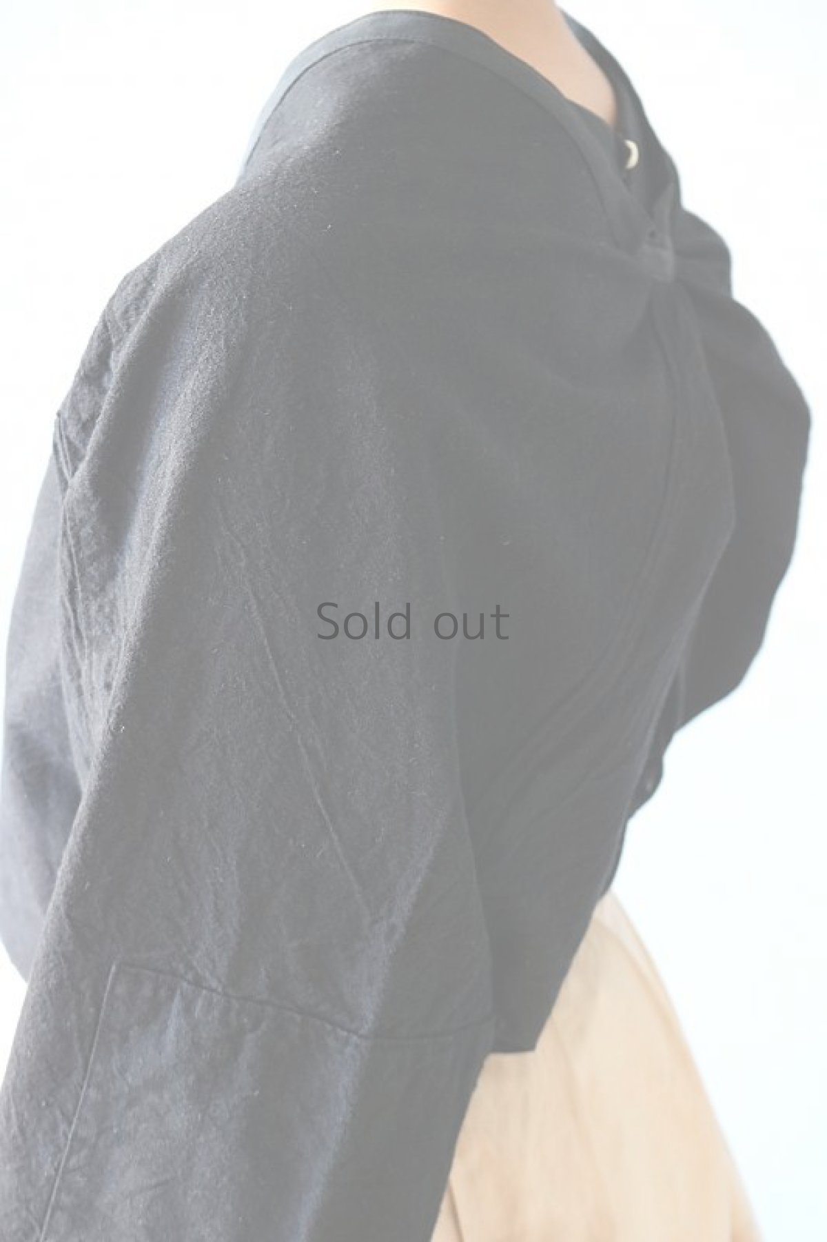 画像7: 【ササキチホ】古布　巻上衣　後染黒 (7)