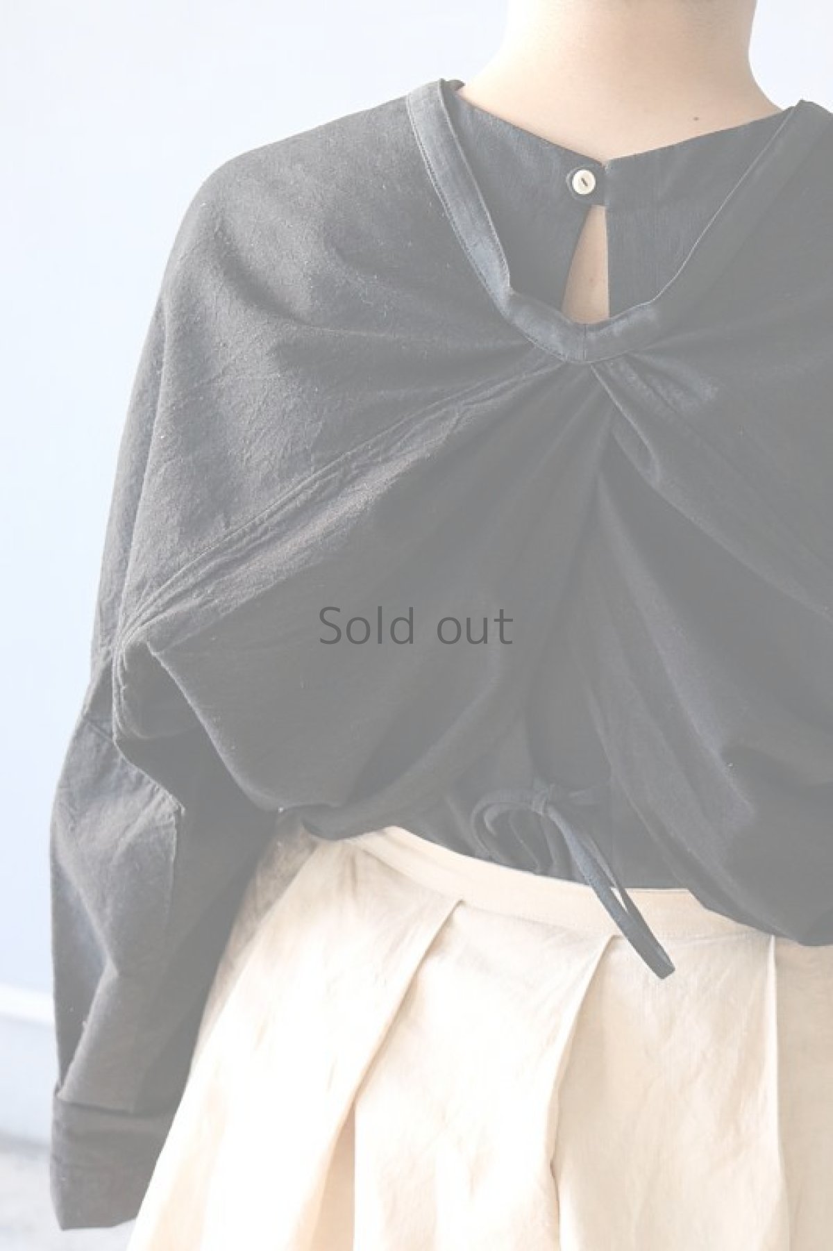 画像13: 【ササキチホ】古布　巻上衣　後染黒 (13)