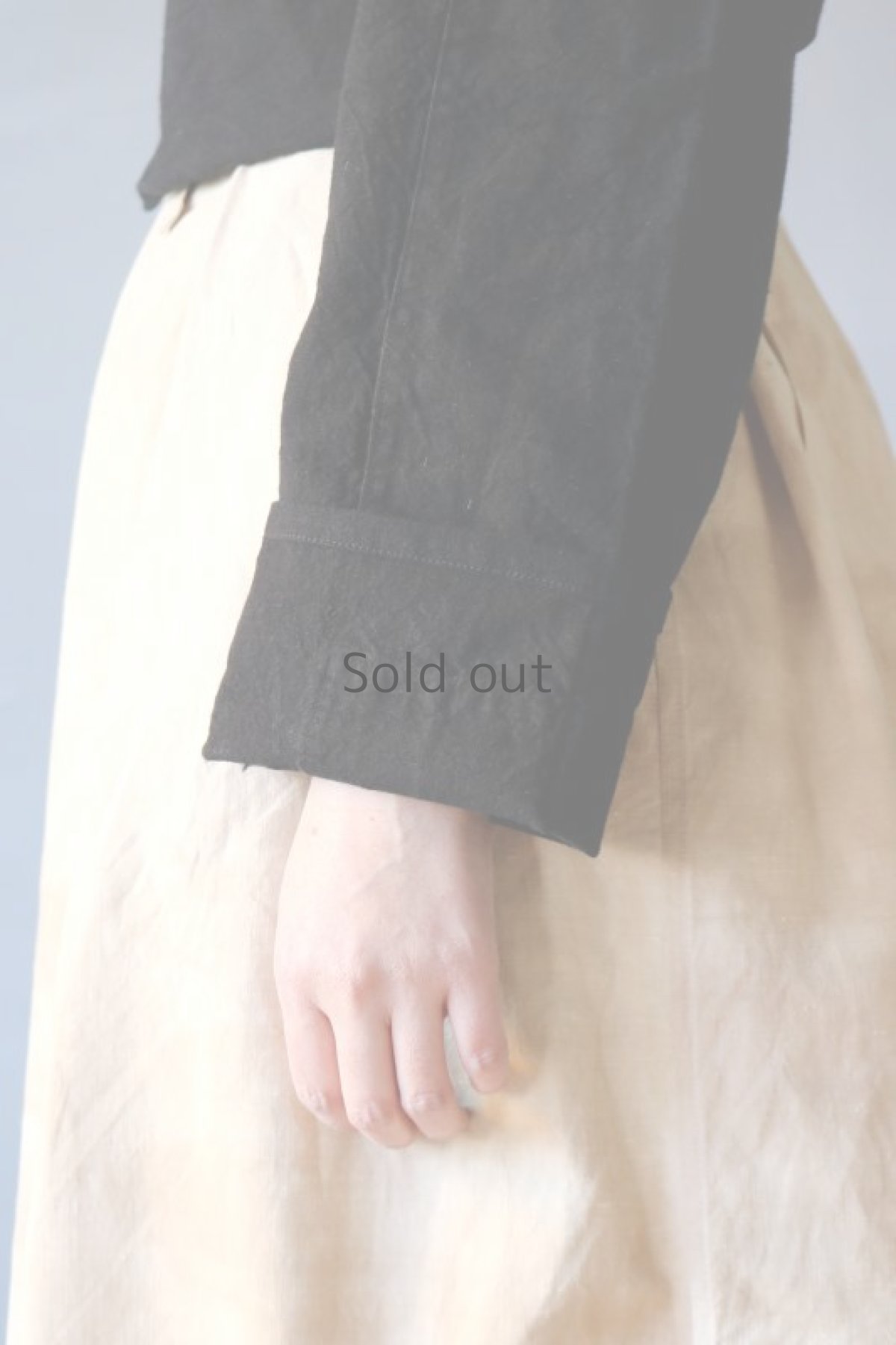 画像8: 【ササキチホ】古布　巻上衣　後染黒 (8)