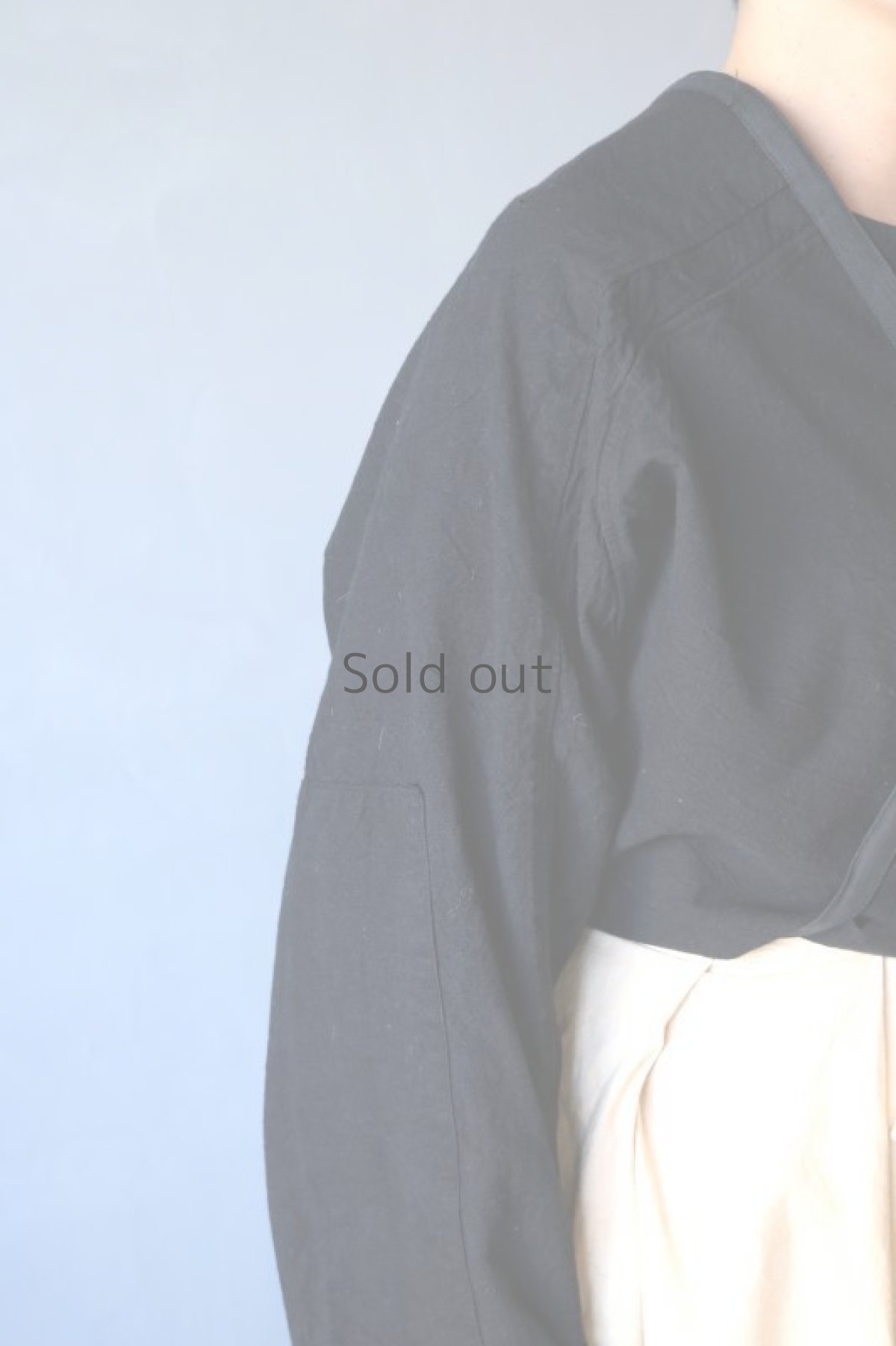 画像4: 【ササキチホ】古布　巻上衣　後染黒 (4)