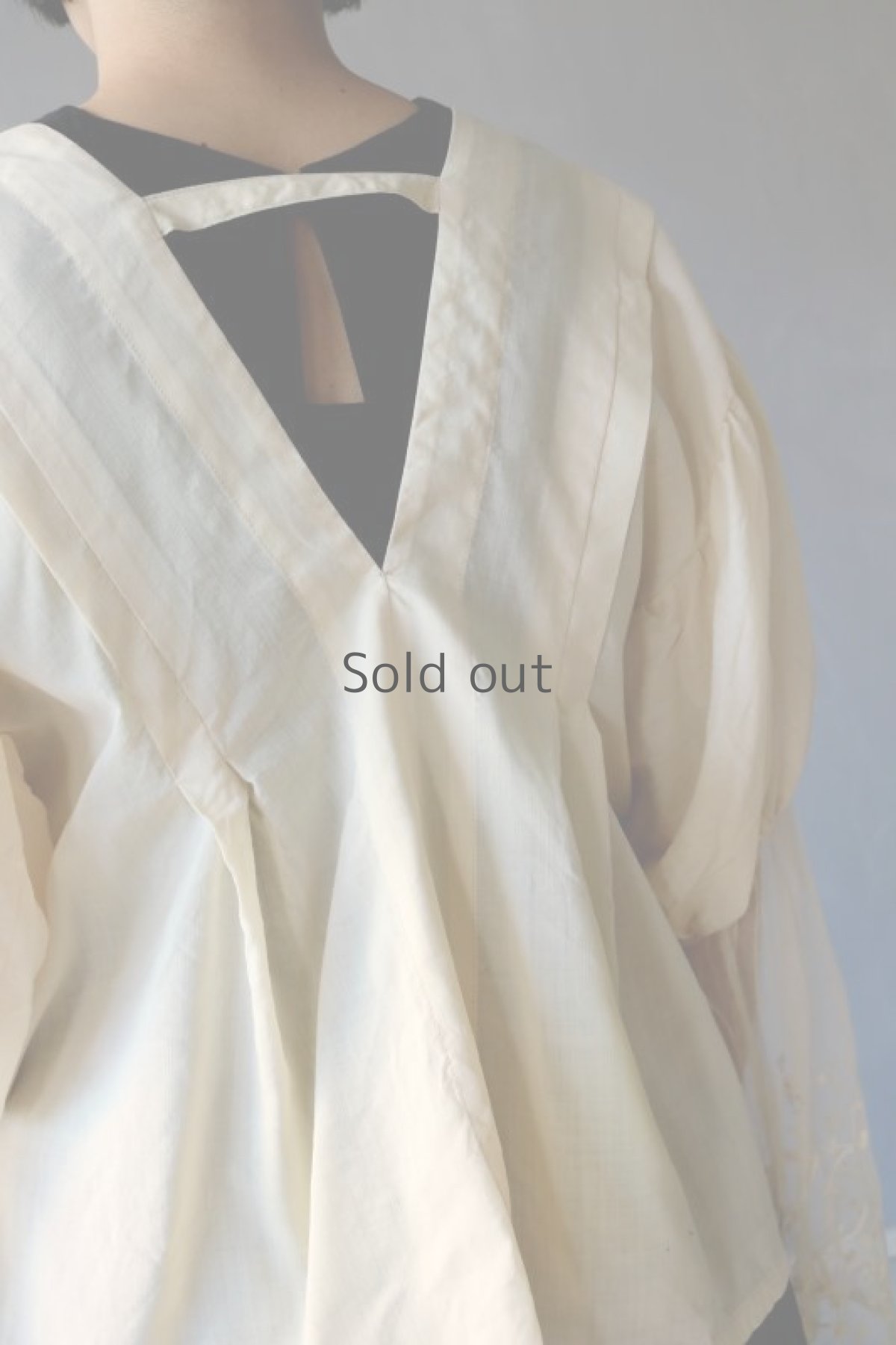 画像12: 【ササキチホ】キモノリメイク　レース袖ブラウス (12)