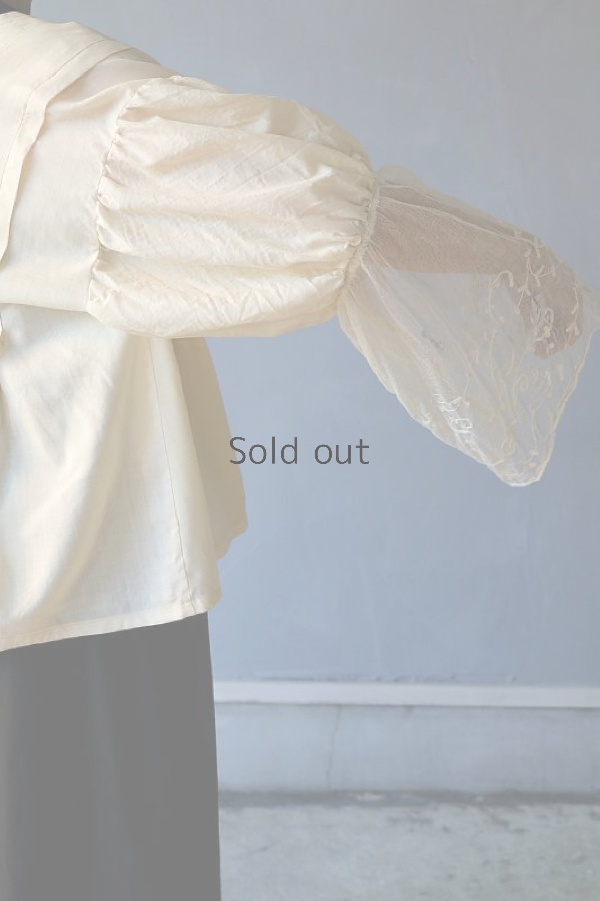 画像6: 【ササキチホ】キモノリメイク　レース袖ブラウス (6)