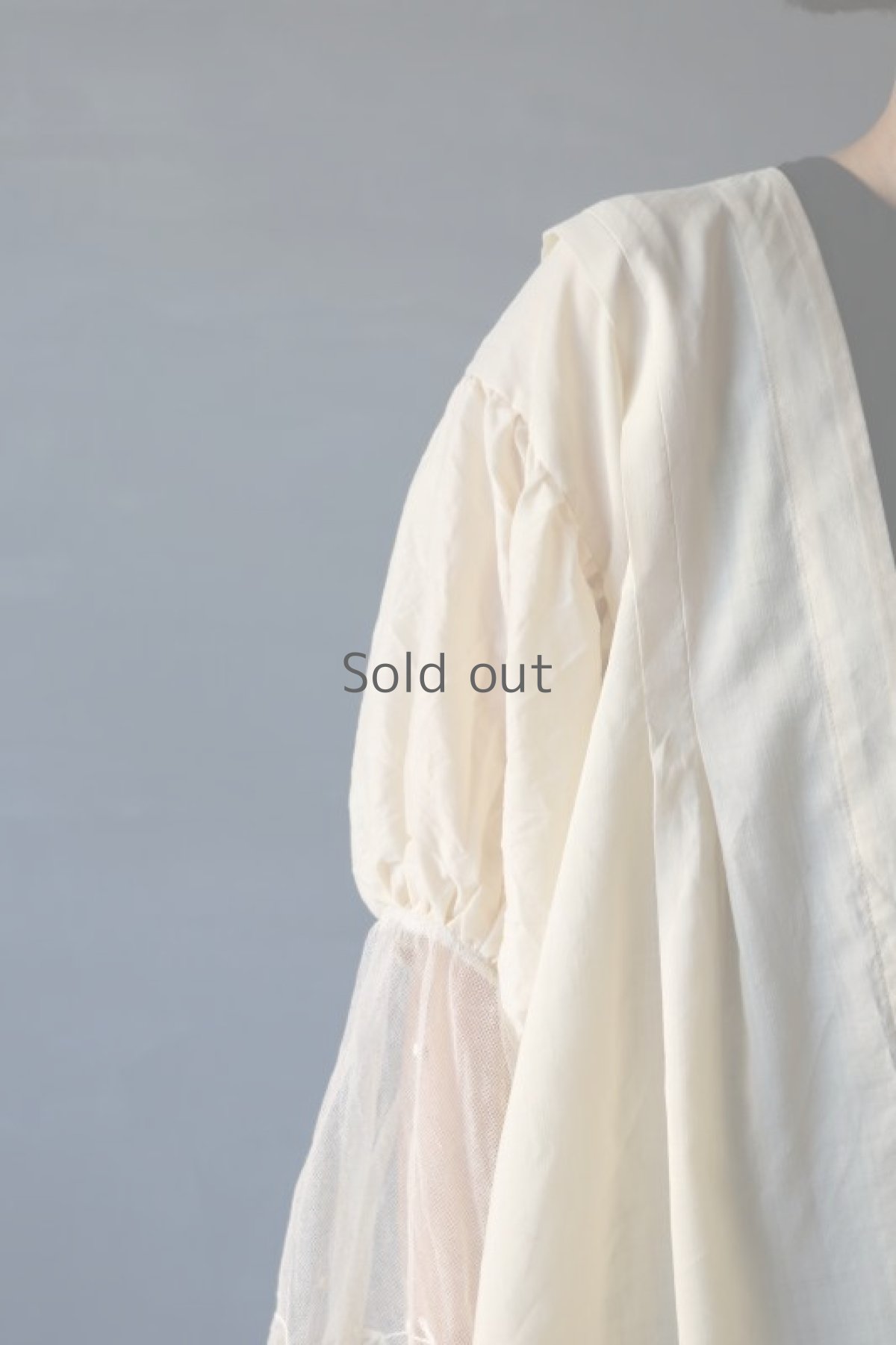 画像4: 【ササキチホ】キモノリメイク　レース袖ブラウス (4)