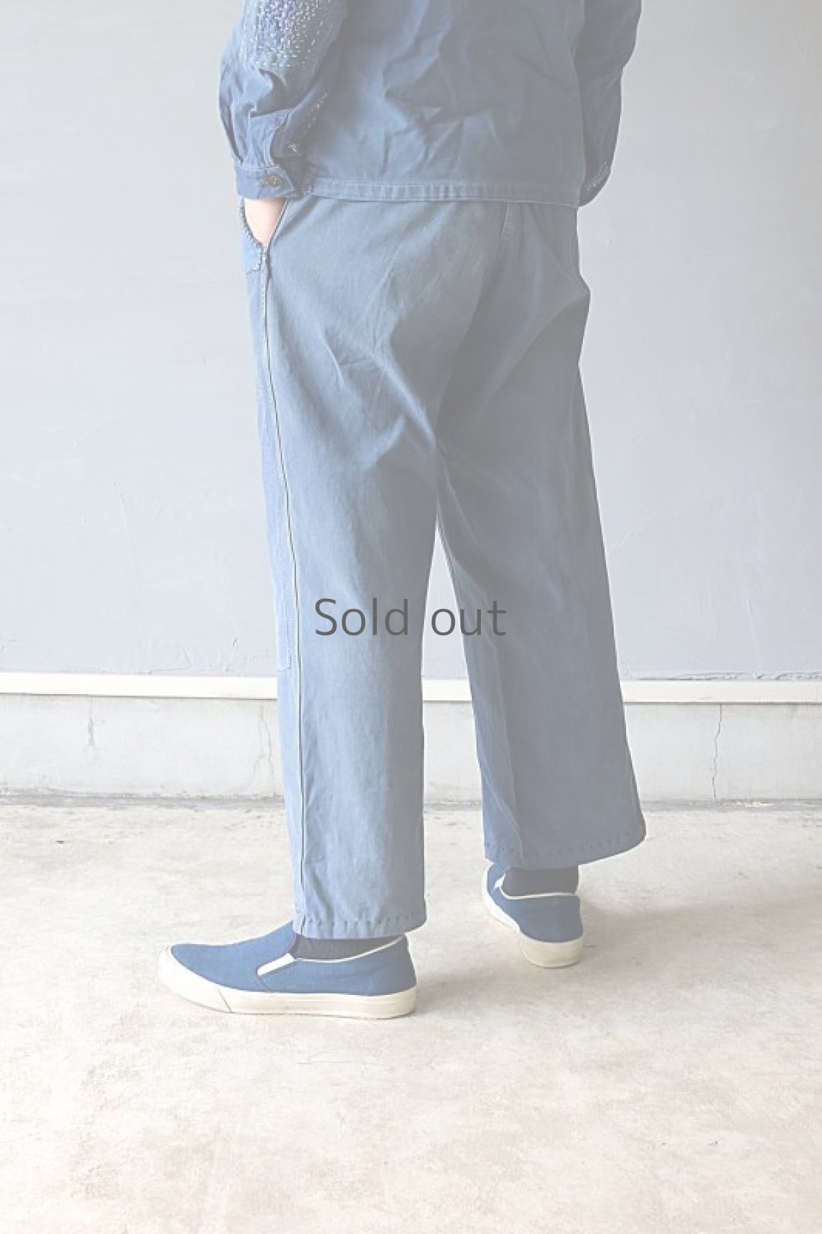 画像4: 【MITSUGU SASAKI】ビンテージ×リメイク　パッチワーク　ワークパンツ(ビッグパッチワーク) (4)