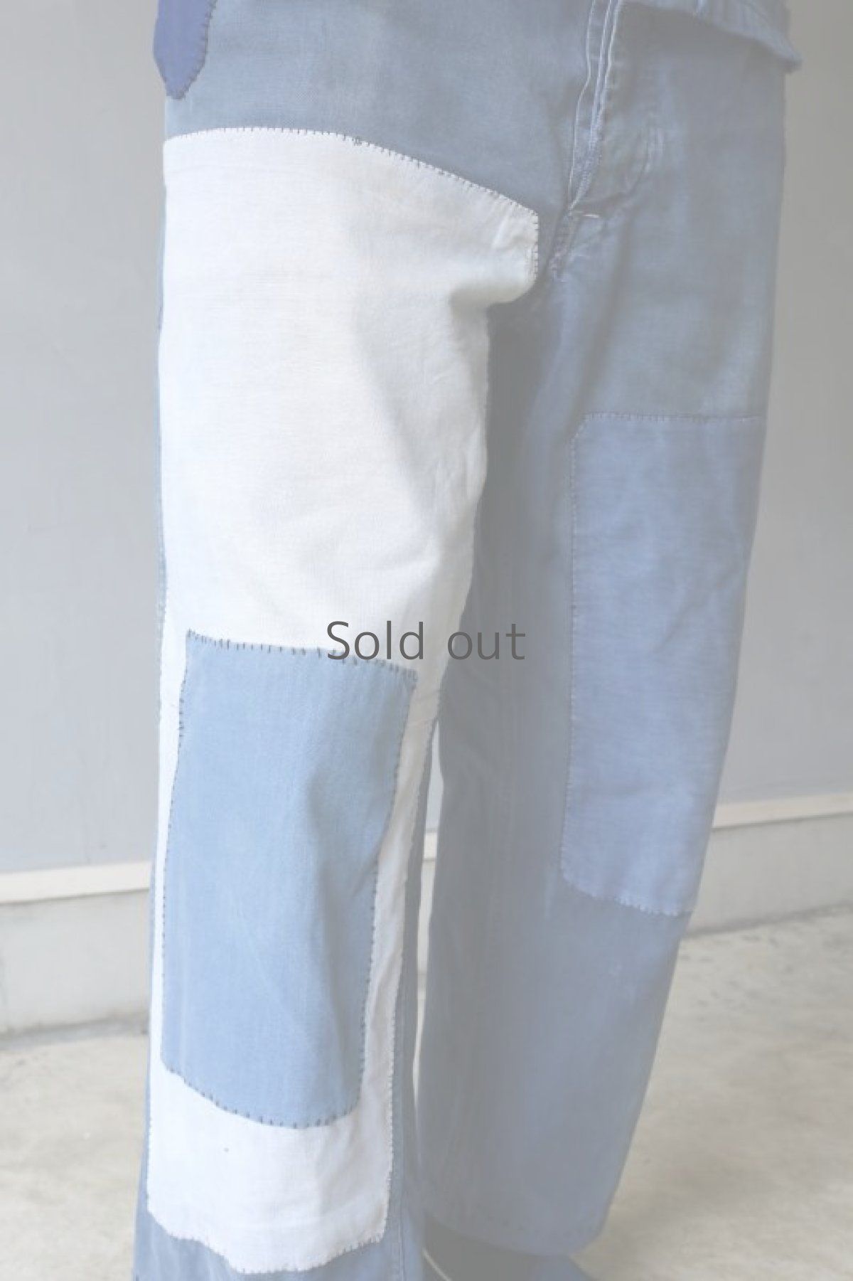 画像9: 【MITSUGU SASAKI】ビンテージ×リメイク　パッチワーク　ワークパンツ(ビッグパッチワーク) (9)