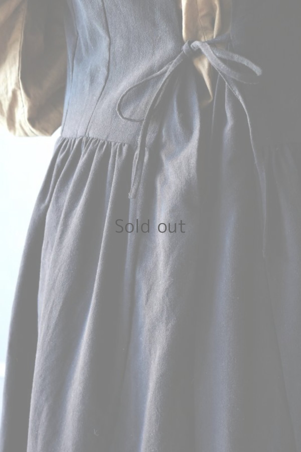 画像9: 【ササキチホ】アンティークリネン×染め　インナーワンピース（黒） (9)