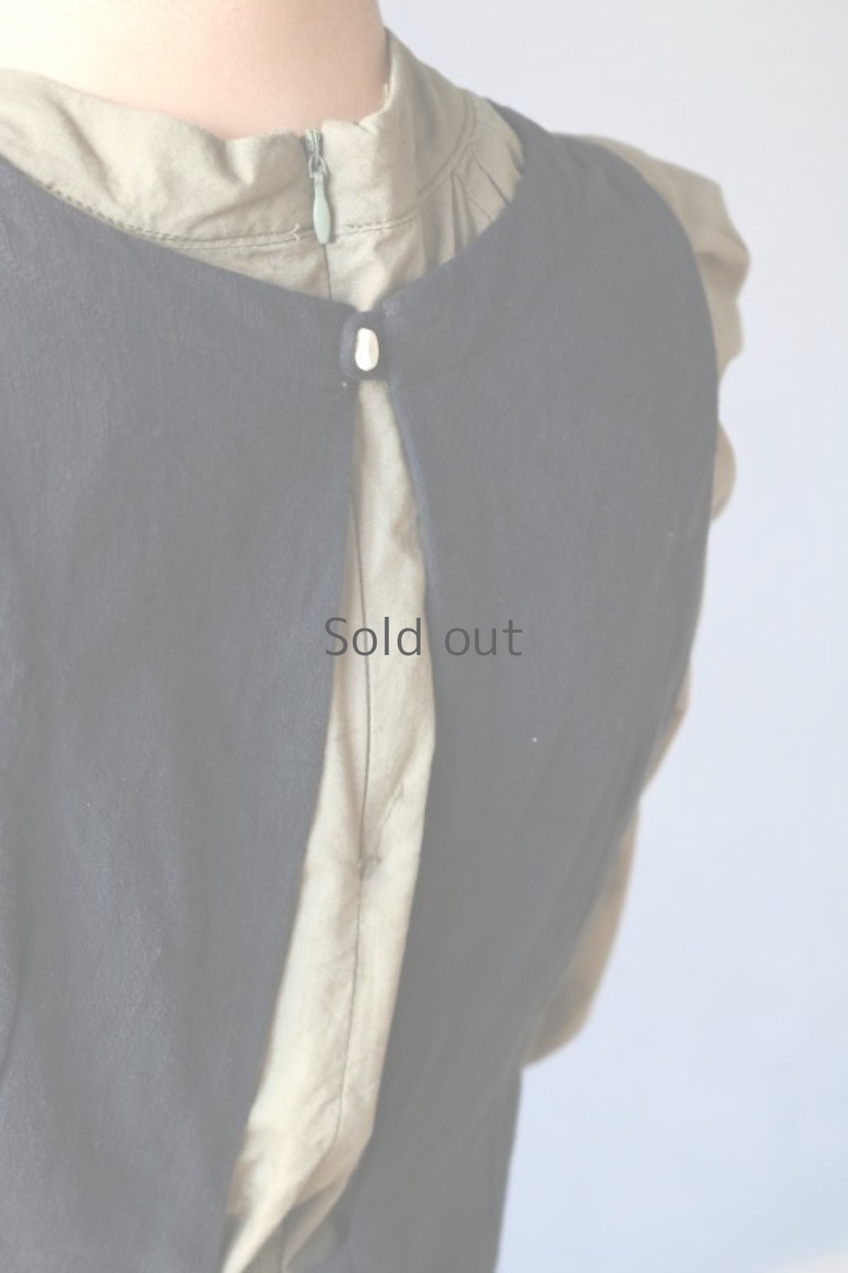 画像8: 【ササキチホ】アンティークリネン×染め　インナーワンピース（黒） (8)