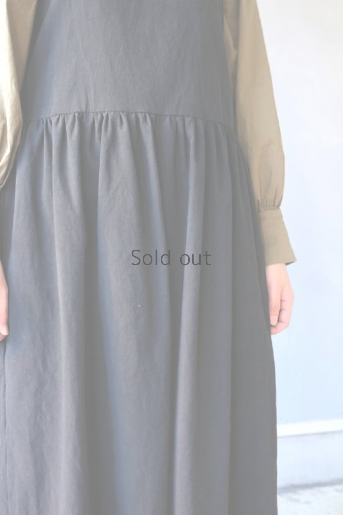 画像4: 【ササキチホ】アンティークリネン×染め　インナーワンピース（黒） (4)