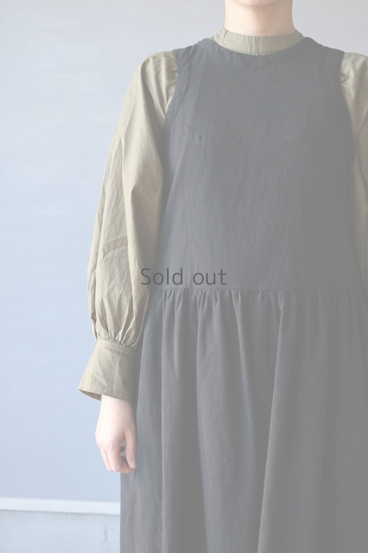 画像3: 【ササキチホ】アンティークリネン×染め　インナーワンピース（黒） (3)