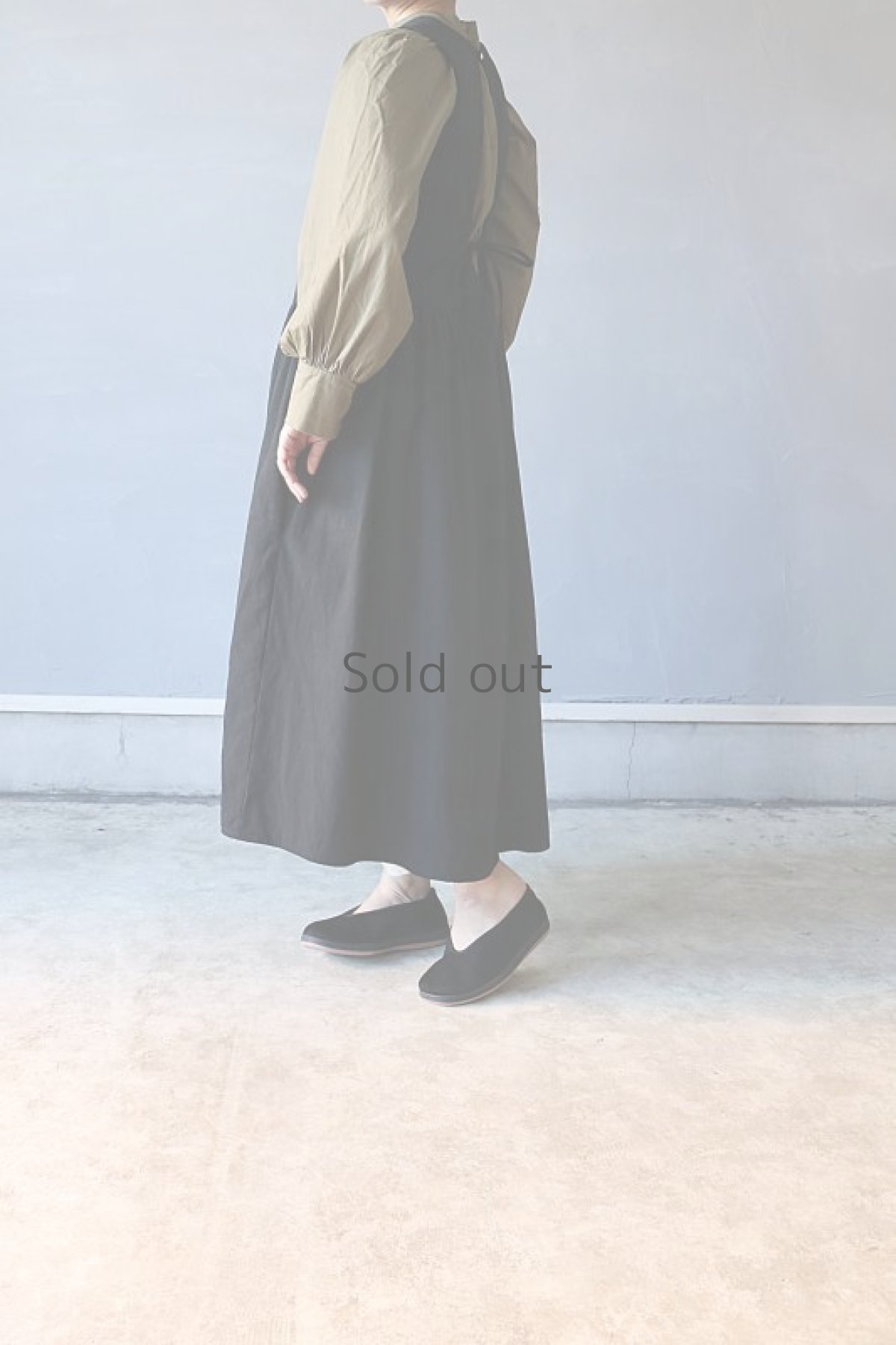 画像11: 【ササキチホ】アンティークリネン×染め　インナーワンピース（黒） (11)