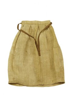 画像1: 【ササキチホ】古布の麻　バレル巻きスカート (1)
