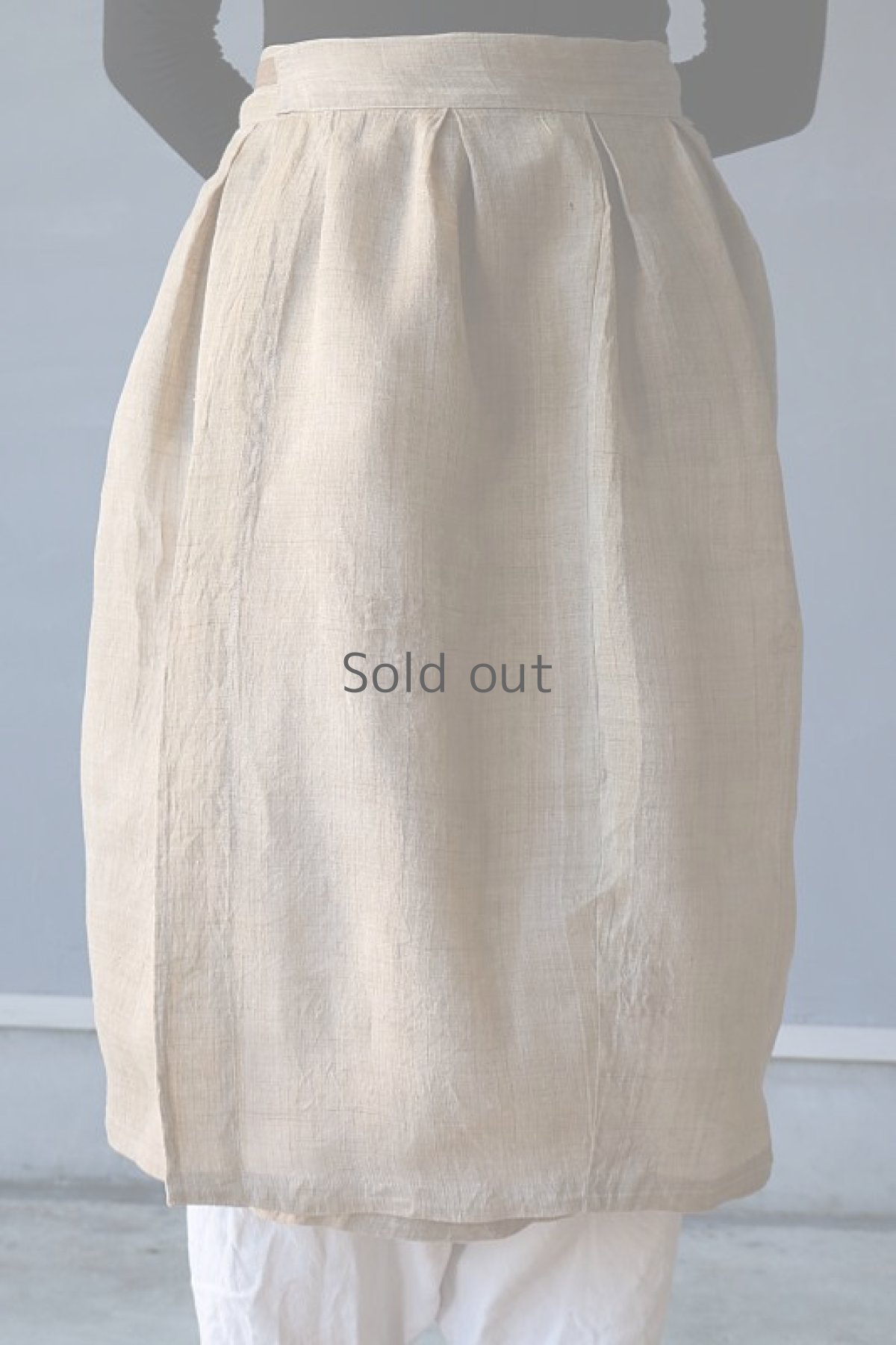 画像2: 【ササキチホ】古布の麻　バレル巻きスカート (2)