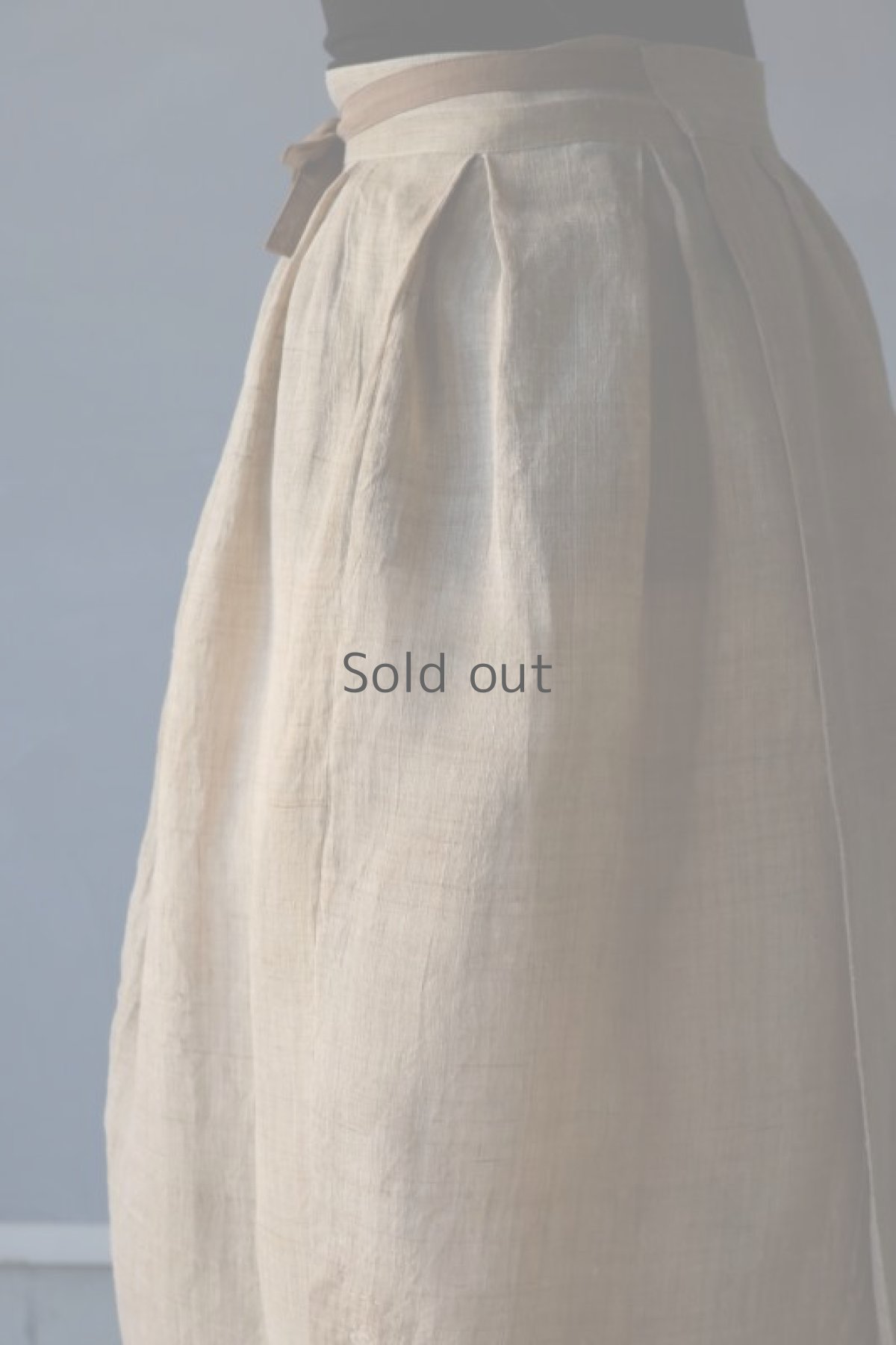 画像12: 【ササキチホ】古布の麻　バレル巻きスカート (12)